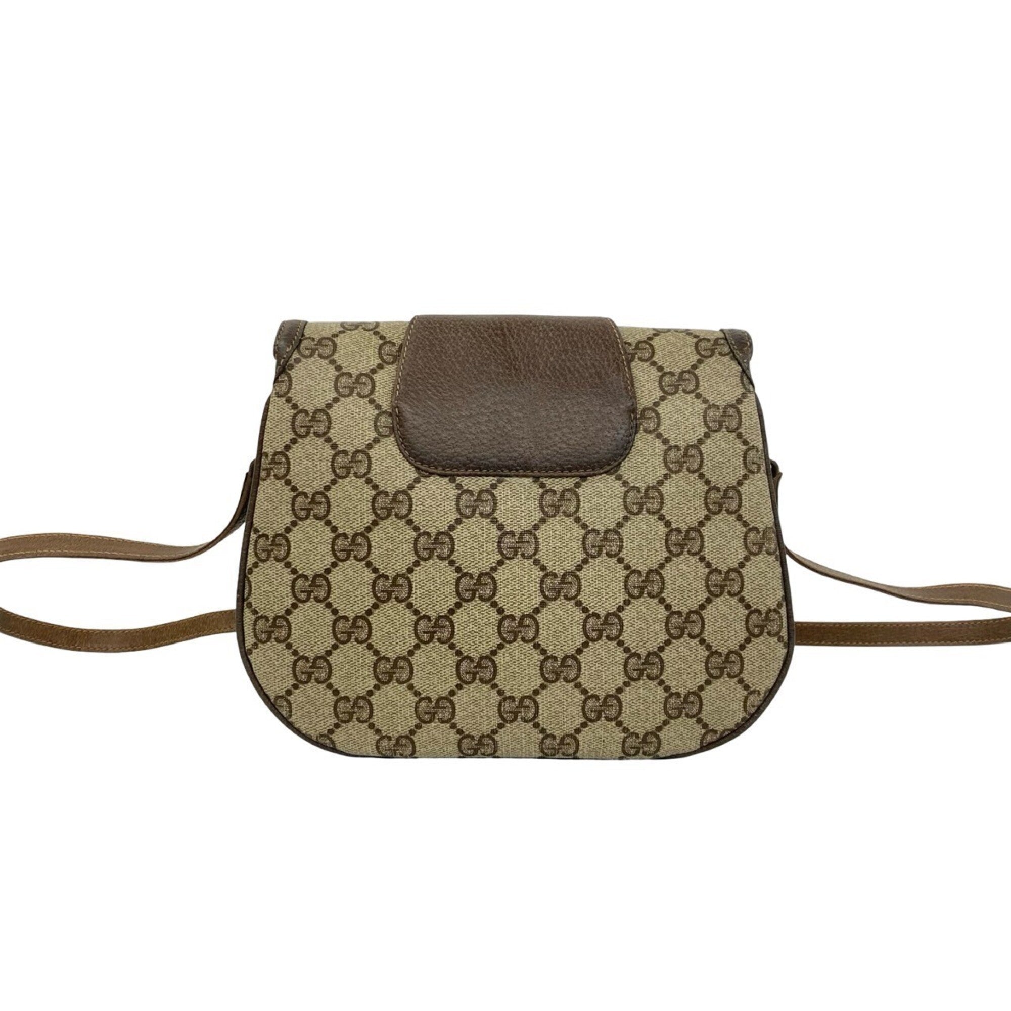 Gucci Brown Leather Pvc Pochette Shoulder Bag (Pre-Owned)