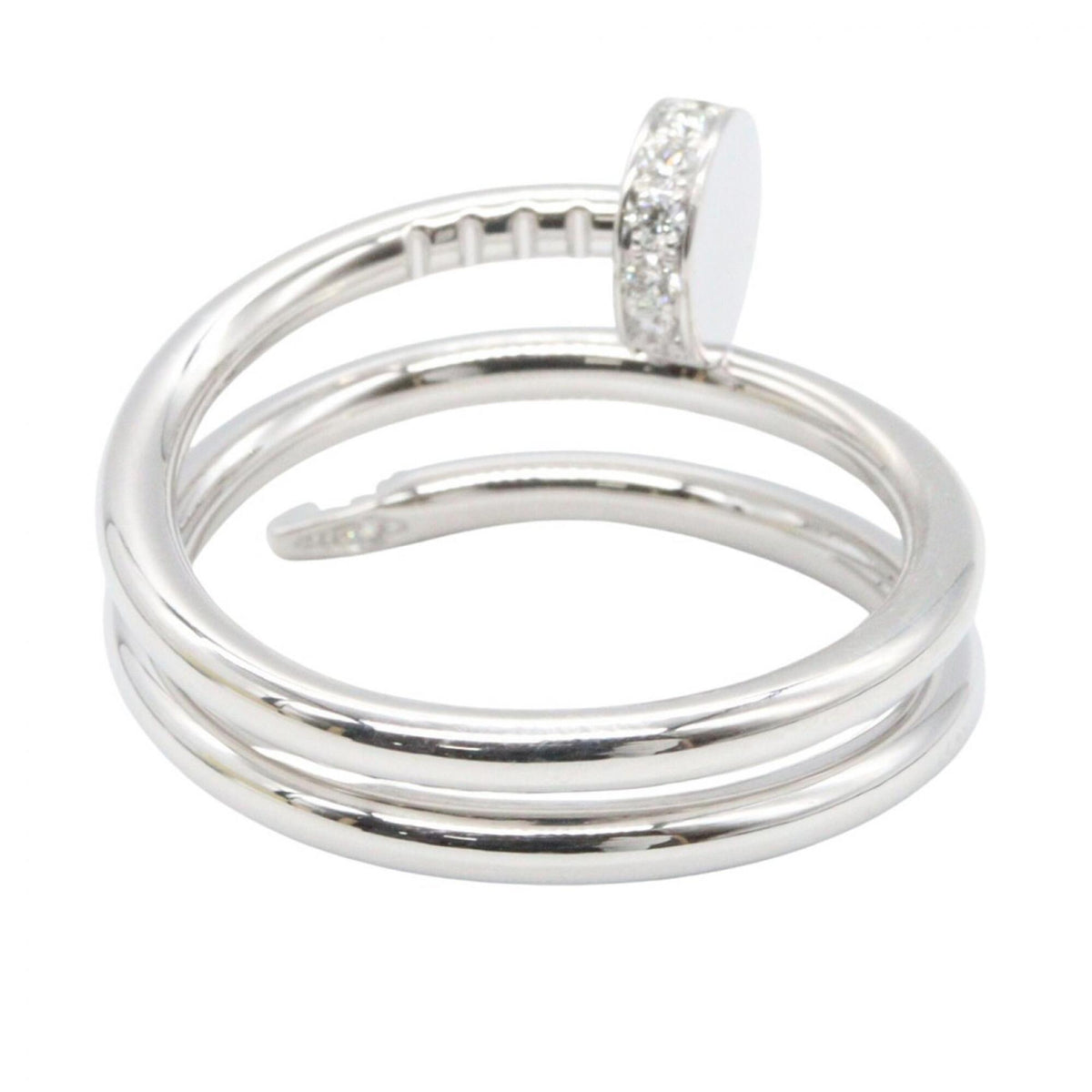 Cartier Silver Clear White Gold (18K) Band Ring (Pre-Owned)