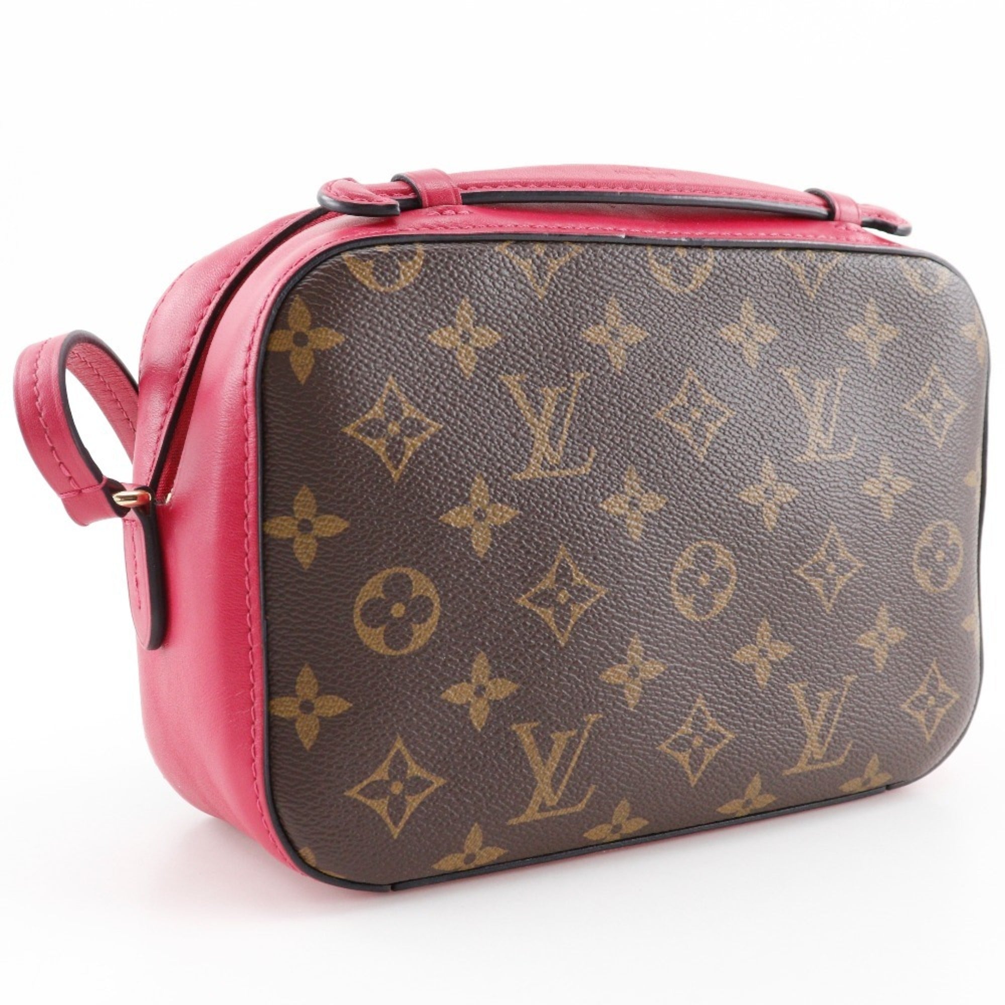 Louis Vuitton Brown Red Color Monogram Shoulder Bag (Pre-Owned)