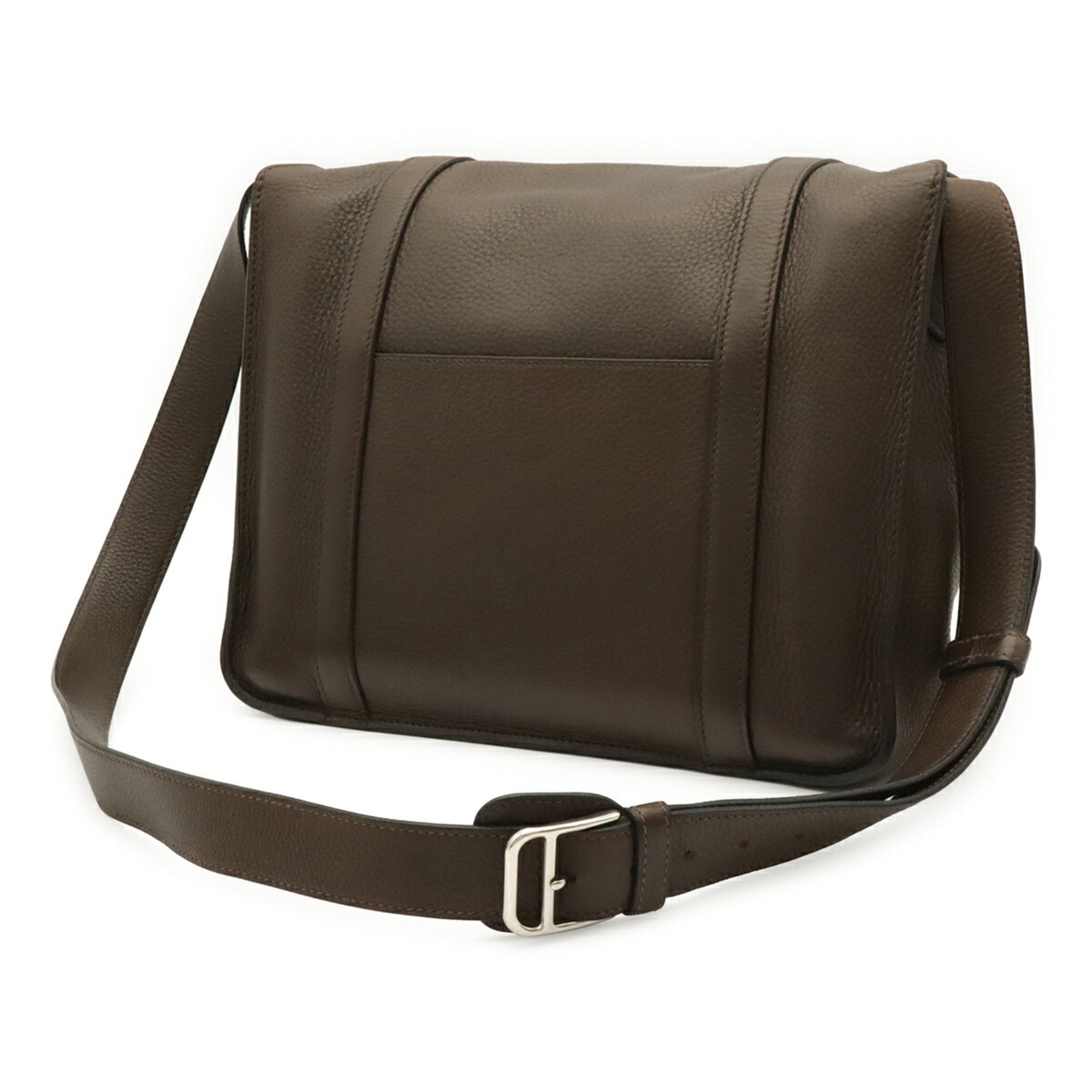 Hermes Brown Taurillon Clemence Leather Shoulder Bag (Pre-Owned)