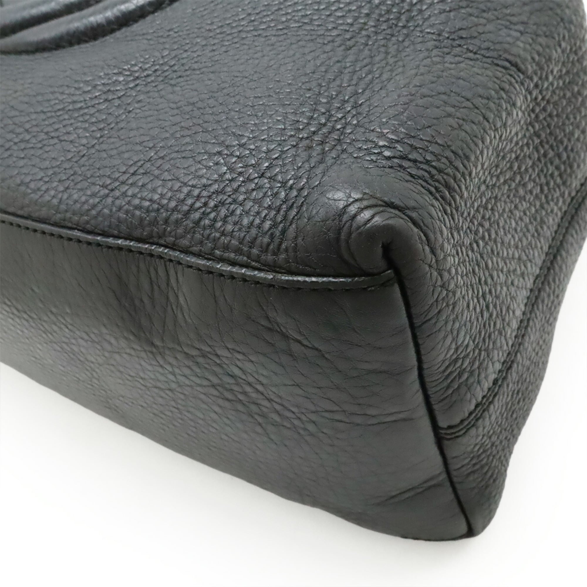 Gucci Soho Black Leather Shoulder Bag Tote Bag (Pre-Owned)