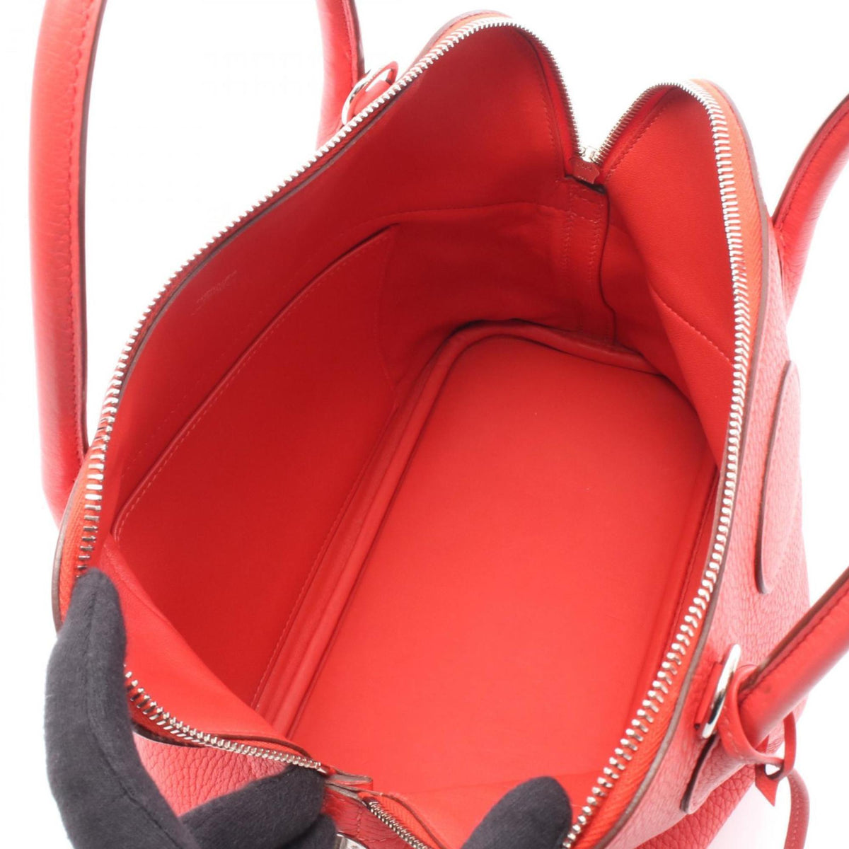 Hermes Red Color Rose Jaipur Leather Handbag (Pre-Owned)