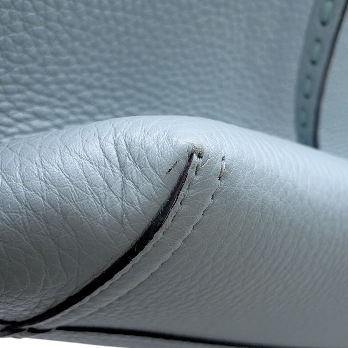 Fendi Selleria Light Blue Leather Handbag Pouch Tote Bag (Pre-Owned)