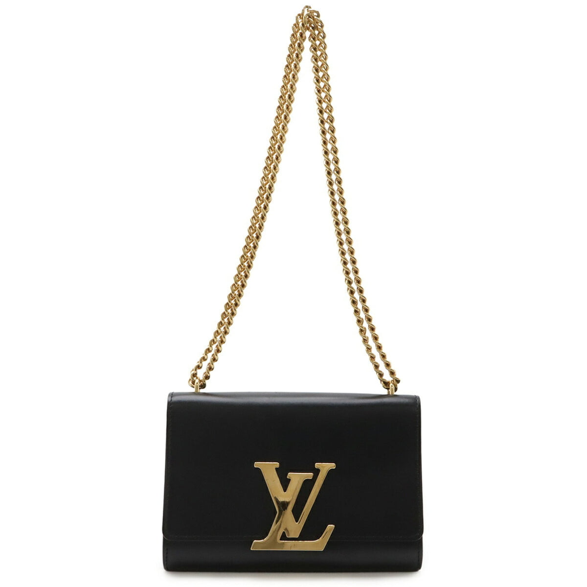Louis Vuitton Noir Leather Pochette Shoulder Bag (Pre-Owned)