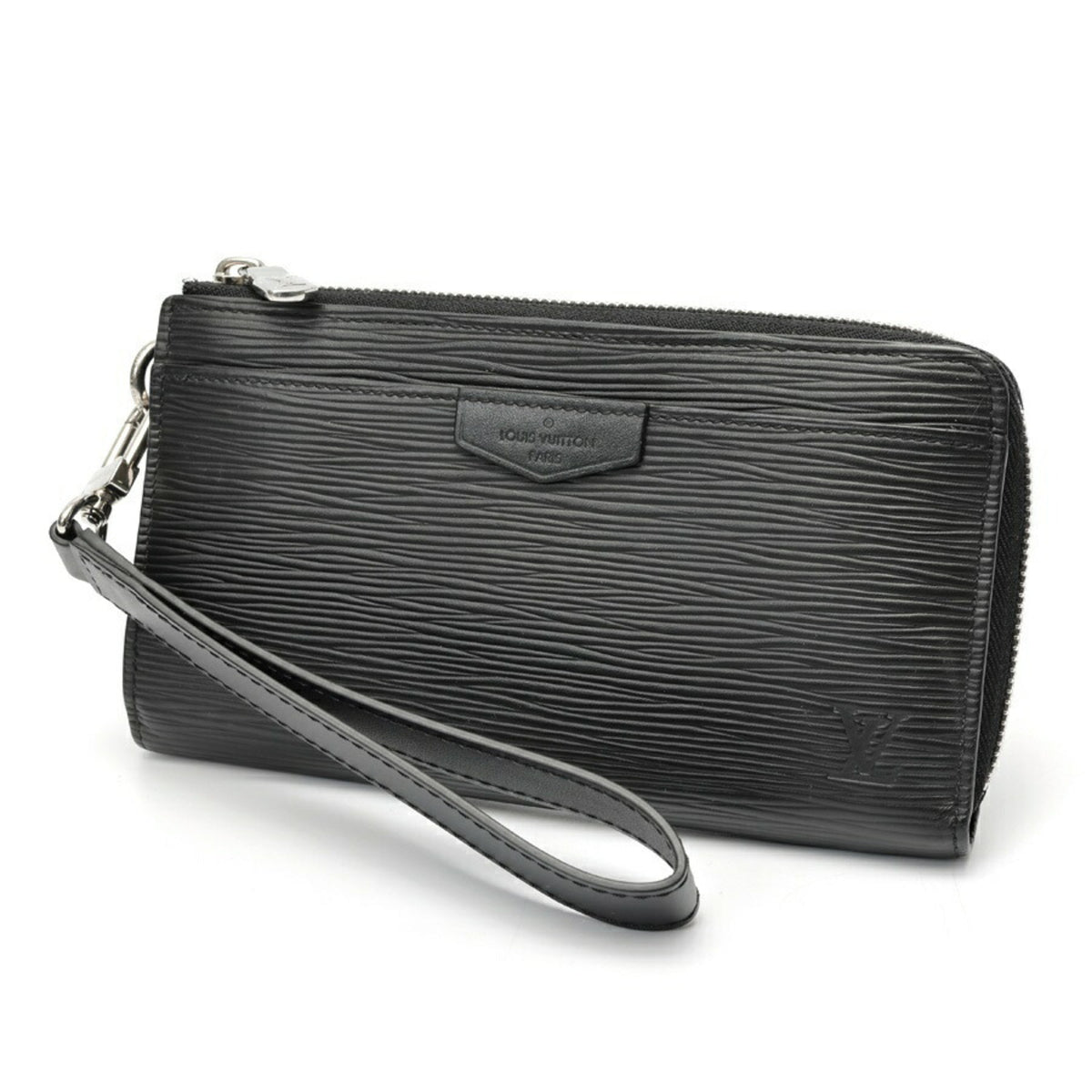 Louis Vuitton Black Noir Epi Leather Chain/Shoulder Wallet (Pre-Owned)