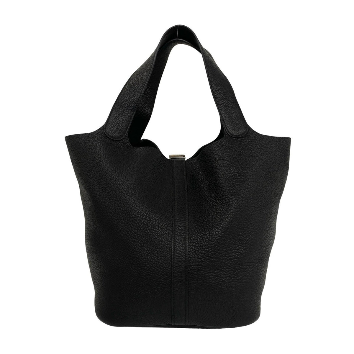 Hermes Black Taurillon Clemence Leather Handbag Tote Bag (Pre-Owned)