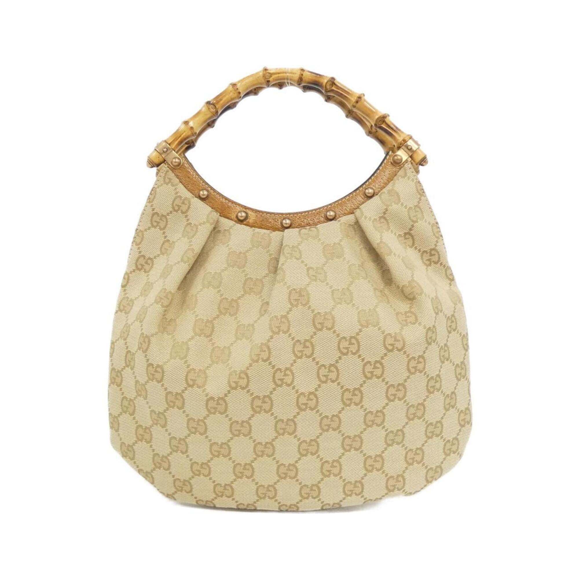 Gucci Beige Gg Canvas Handbag (Pre-Owned)