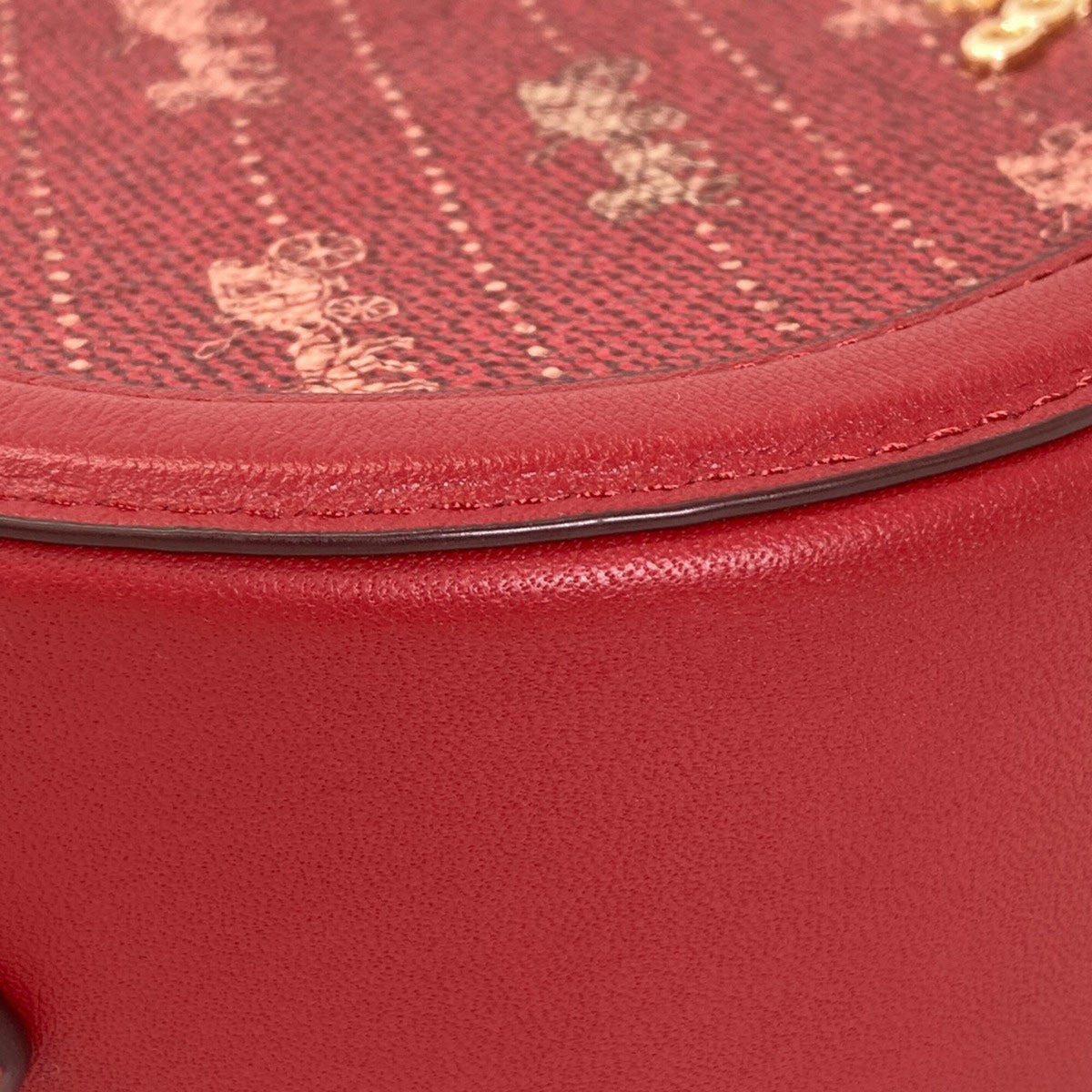 Coach Red Color Pvc Leather Shoulder Bag (Pre-Owned)