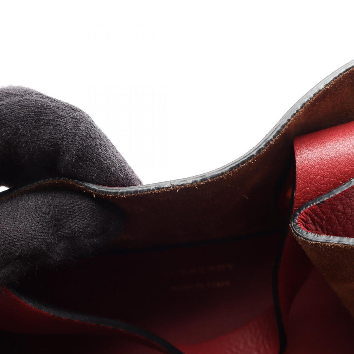 Burberry Red Color Leather Backpack Handbag (Pre-Owned)