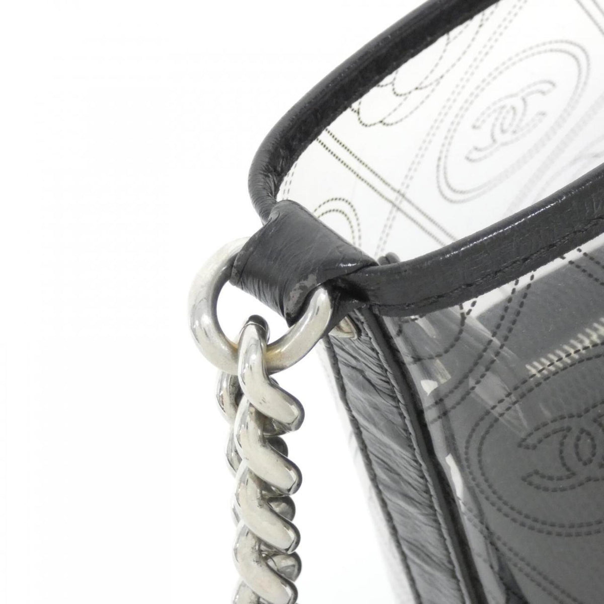 Chanel Black Clear Pvc Pouch Shoulder Bag (Pre-Owned)