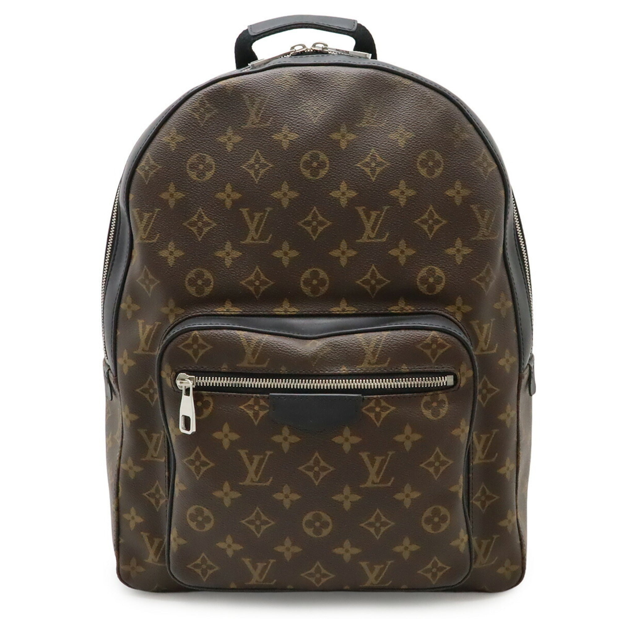 Louis Vuitton Black Brown Monogram Canvas Backpack Shoulder Bag (Pre-Owned)
