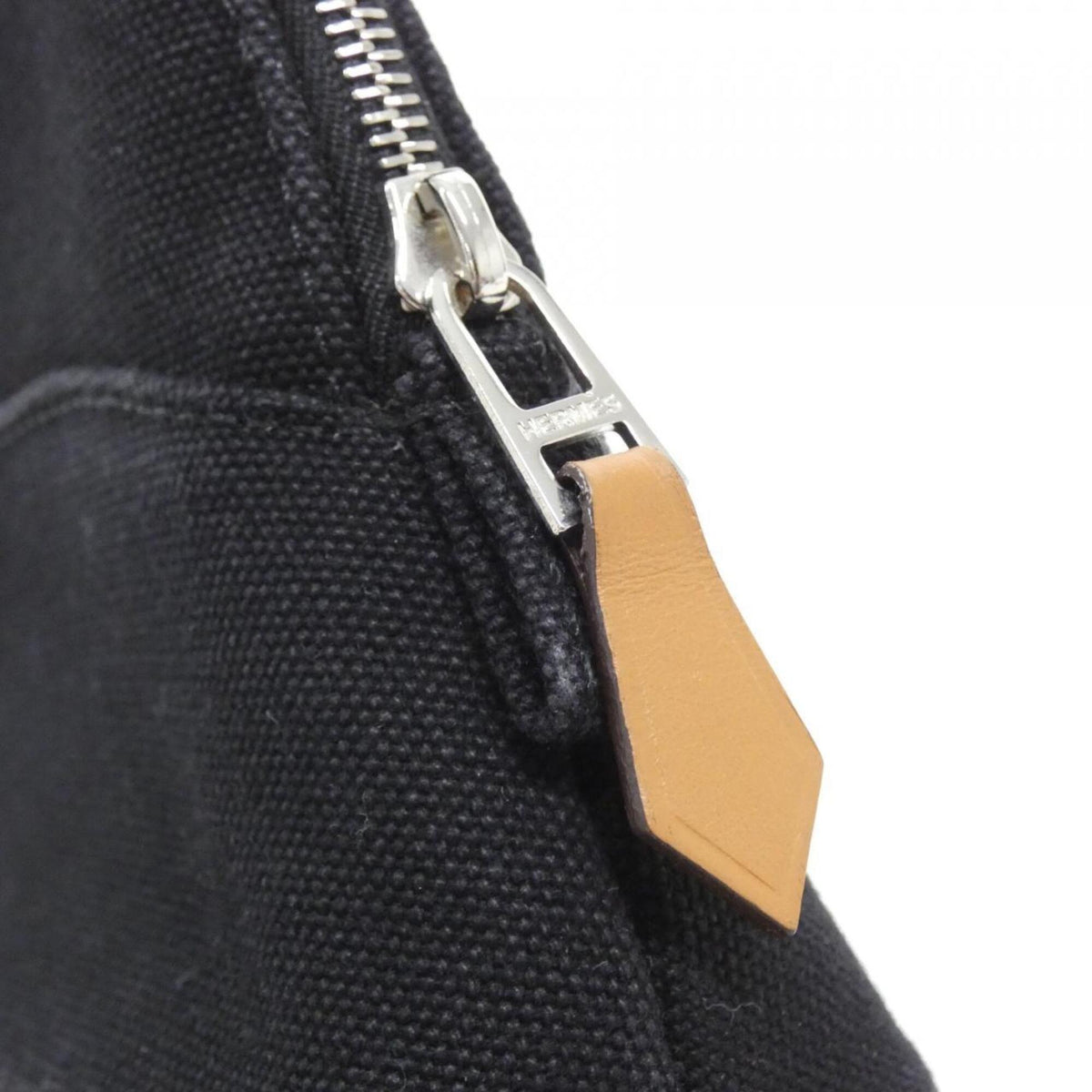 Hermes Black Canvas Pouch (Pre-Owned)
