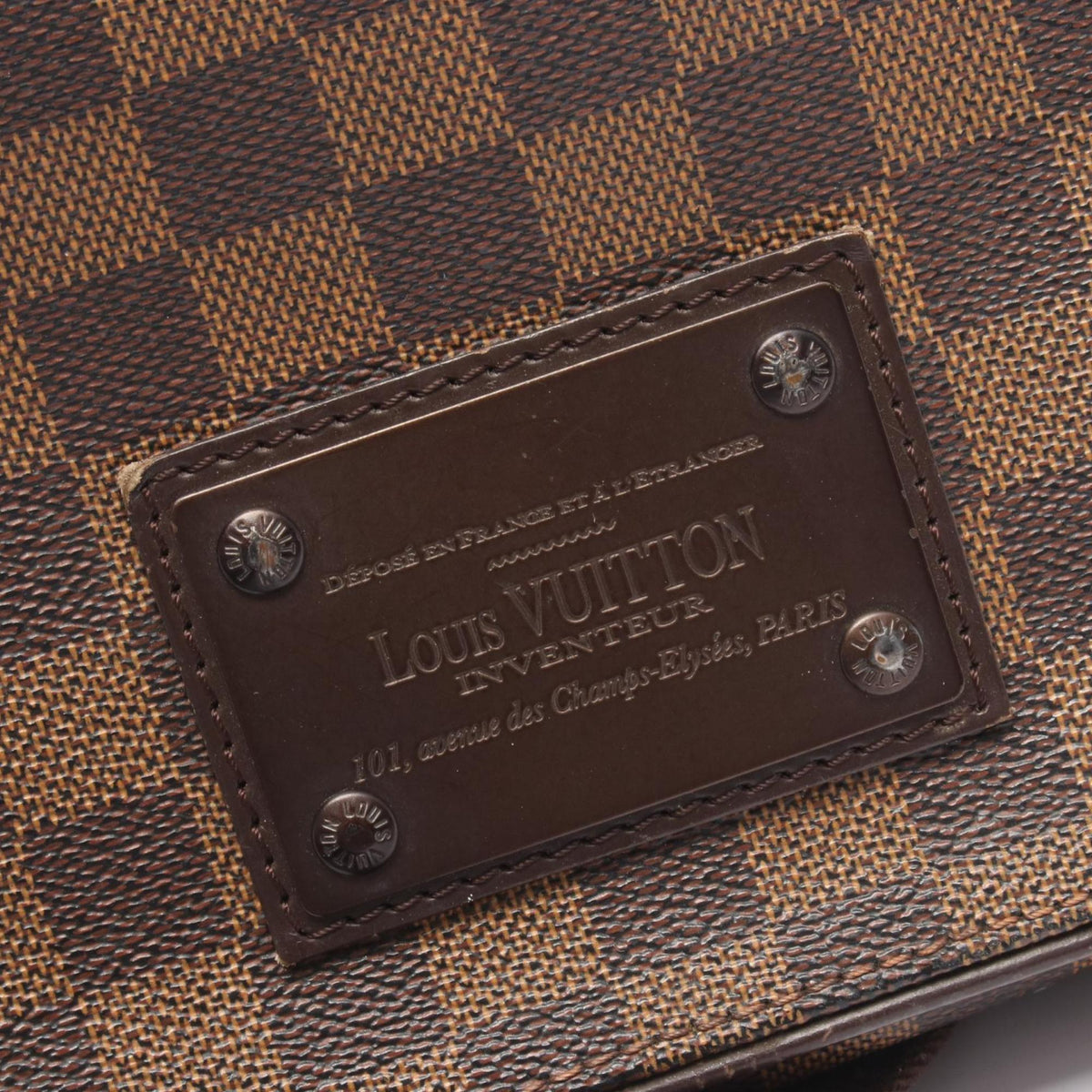 Louis Vuitton Brown Damier Canvas Coated Canvas Leather Handbag Shoulder Bag (Pre-Owned)