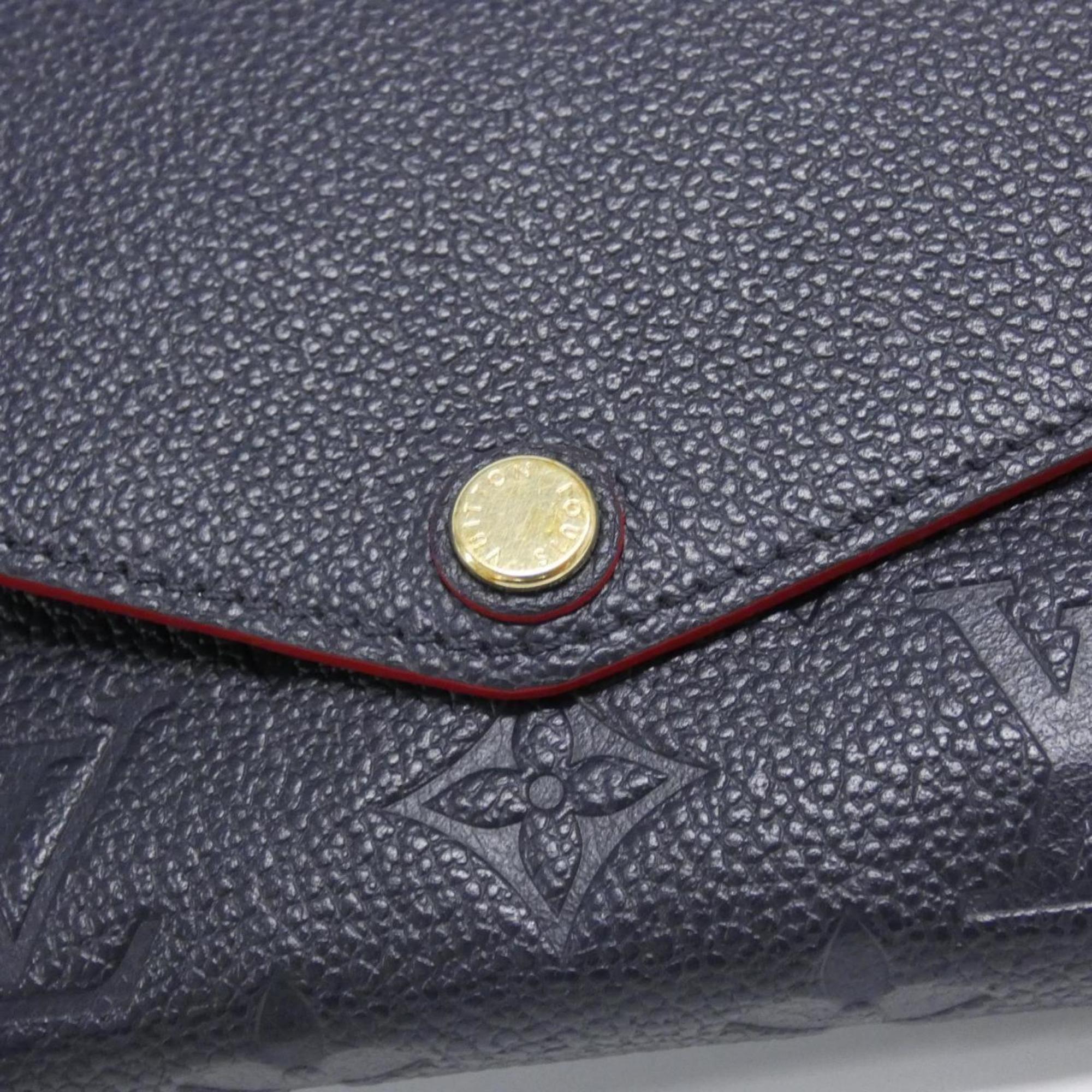 Louis Vuitton Marine Rouge Leather Long Wallet (Bi-Fold) (Pre-Owned)