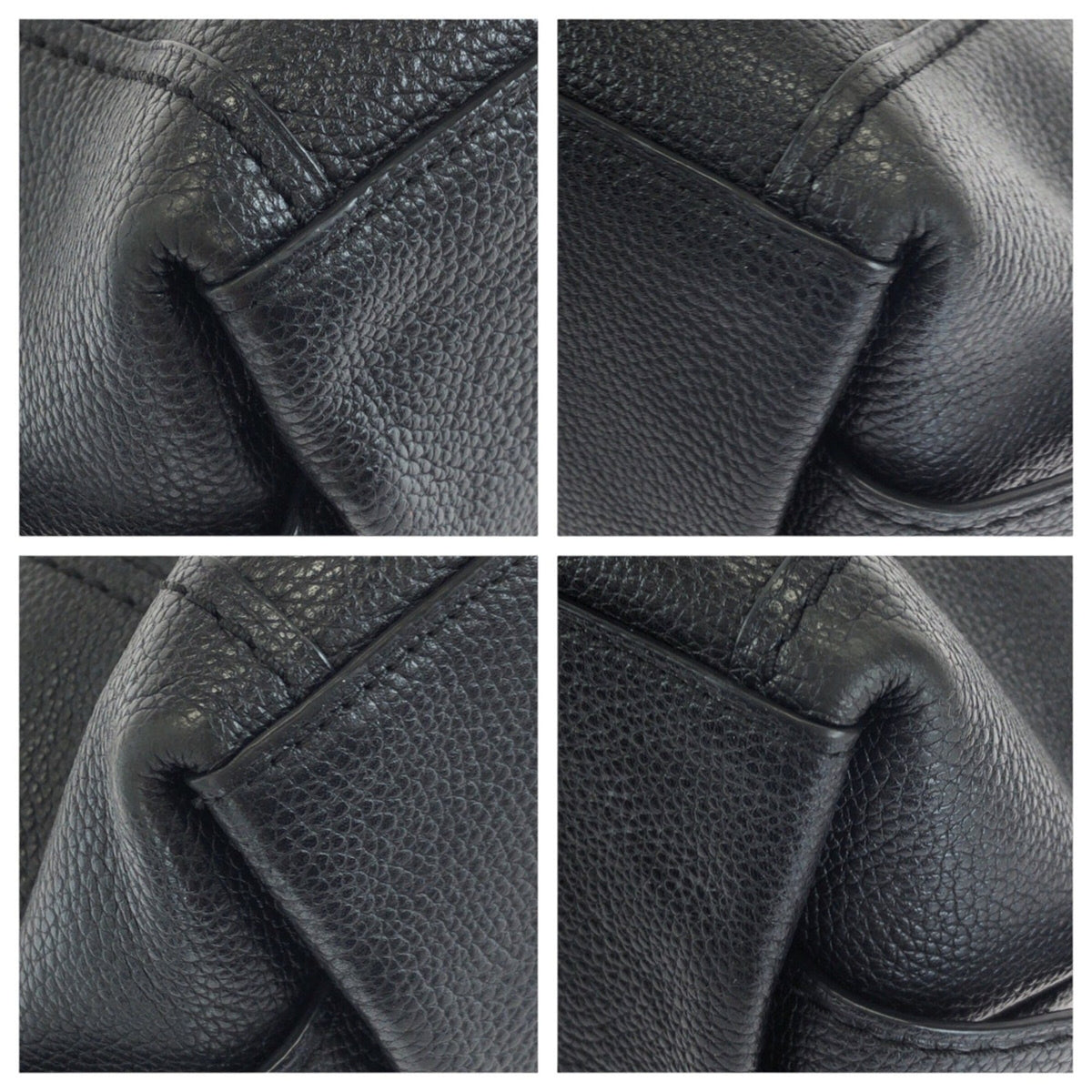 Coach Black Leather Shoulder Bag Tote Bag (Pre-Owned)