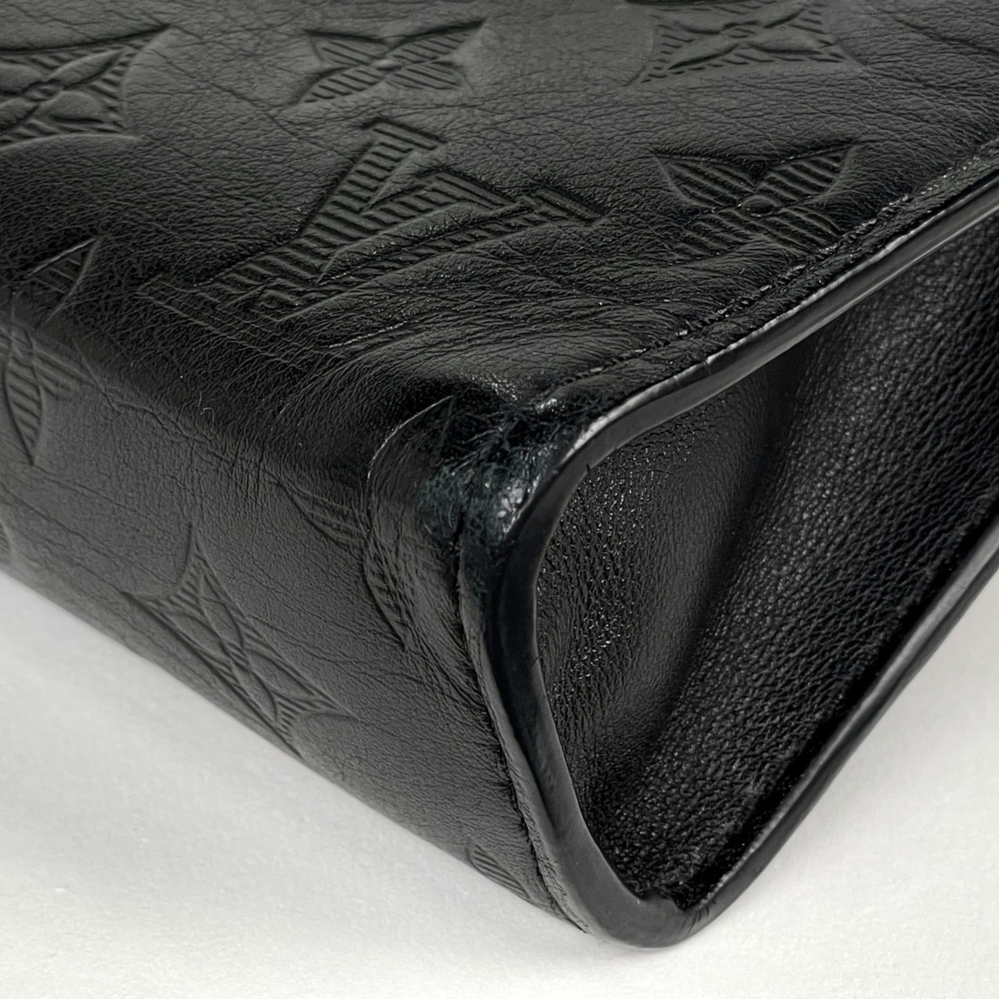 Louis Vuitton Monogram Shadow Black Noir Monogram Shadow Shoulder Bag (Pre-Owned)