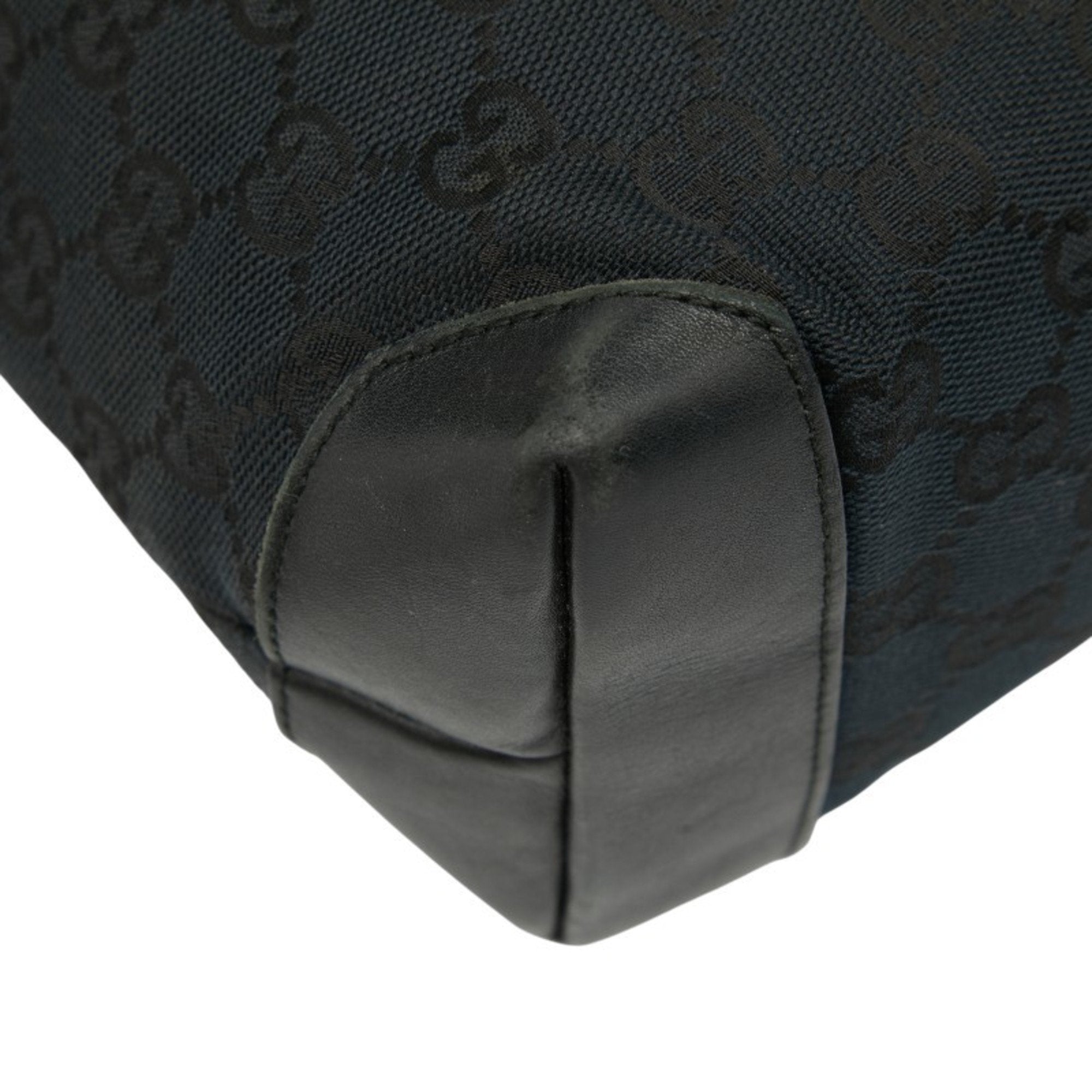 Gucci Black Canvas Leather Handbag (Pre-Owned)