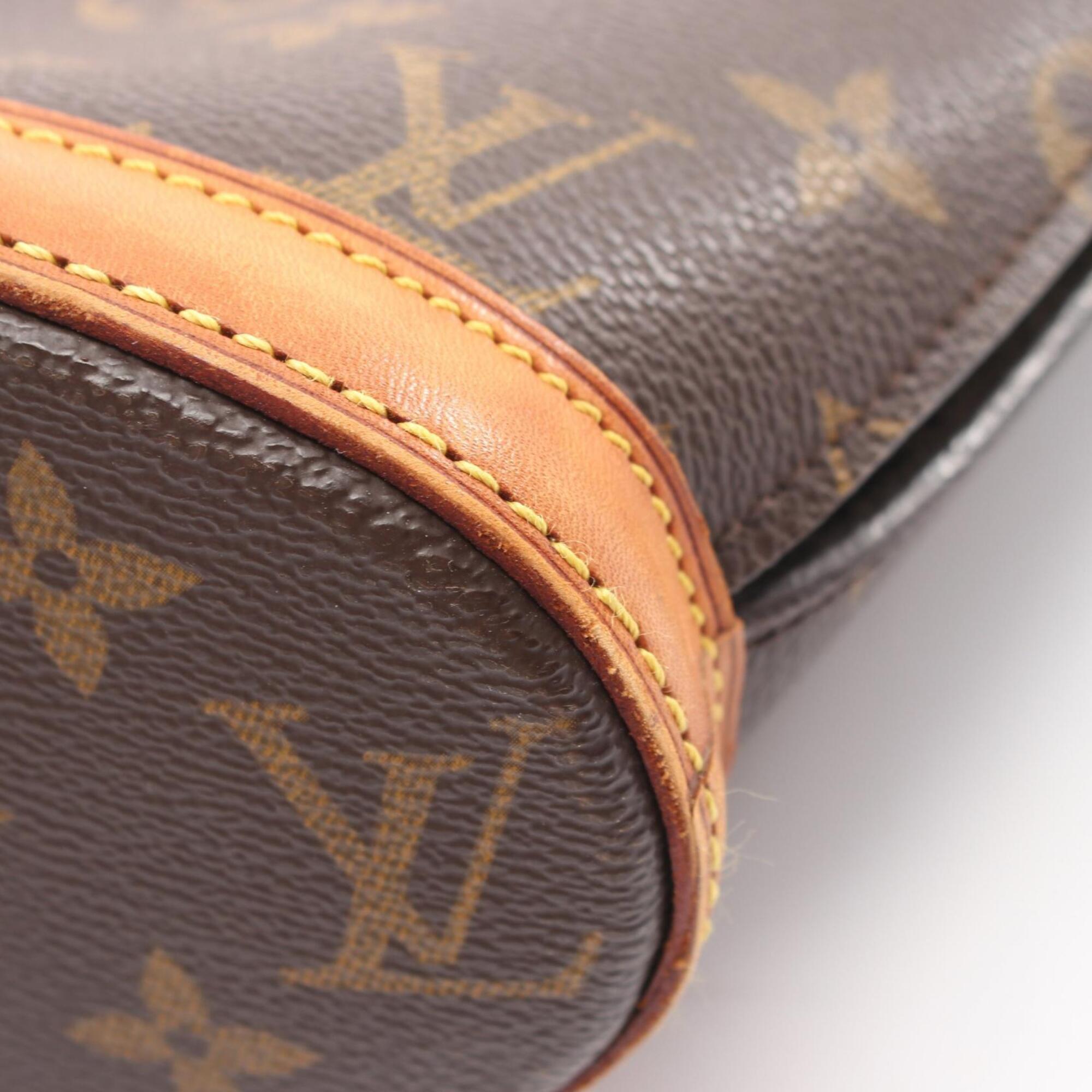 Louis Vuitton Brown Coated Canvas Leather Handbag Shoulder Bag (Pre-Owned)