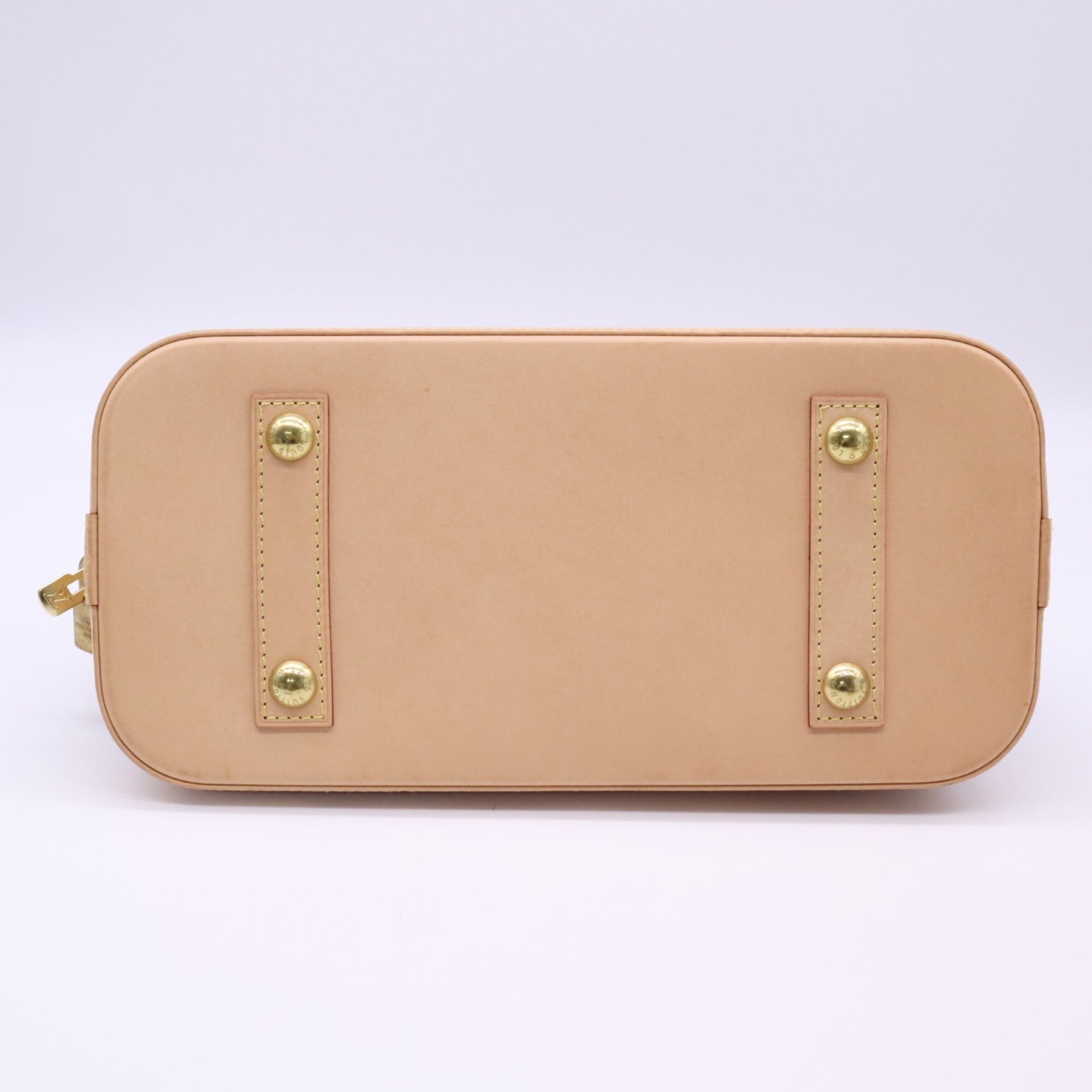 Louis Vuitton Beige Brown Coated Canvas Leather Handbag (Pre-Owned)