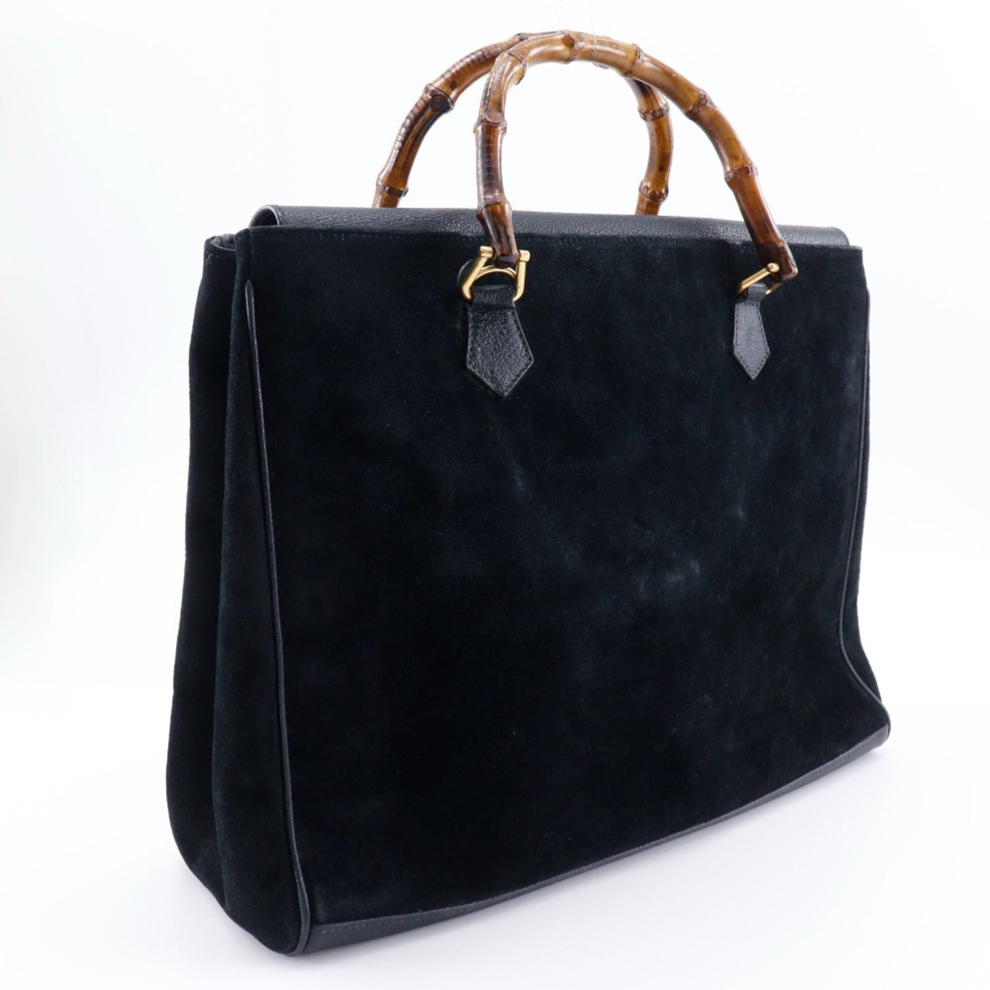 Gucci Black Suede Tote Bag (Pre-Owned)