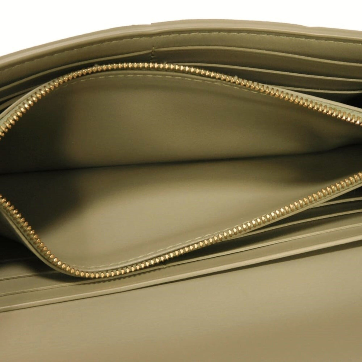 Bottega Veneta Green Intrecciato Long Wallet (Bi-Fold) (Pre-Owned)