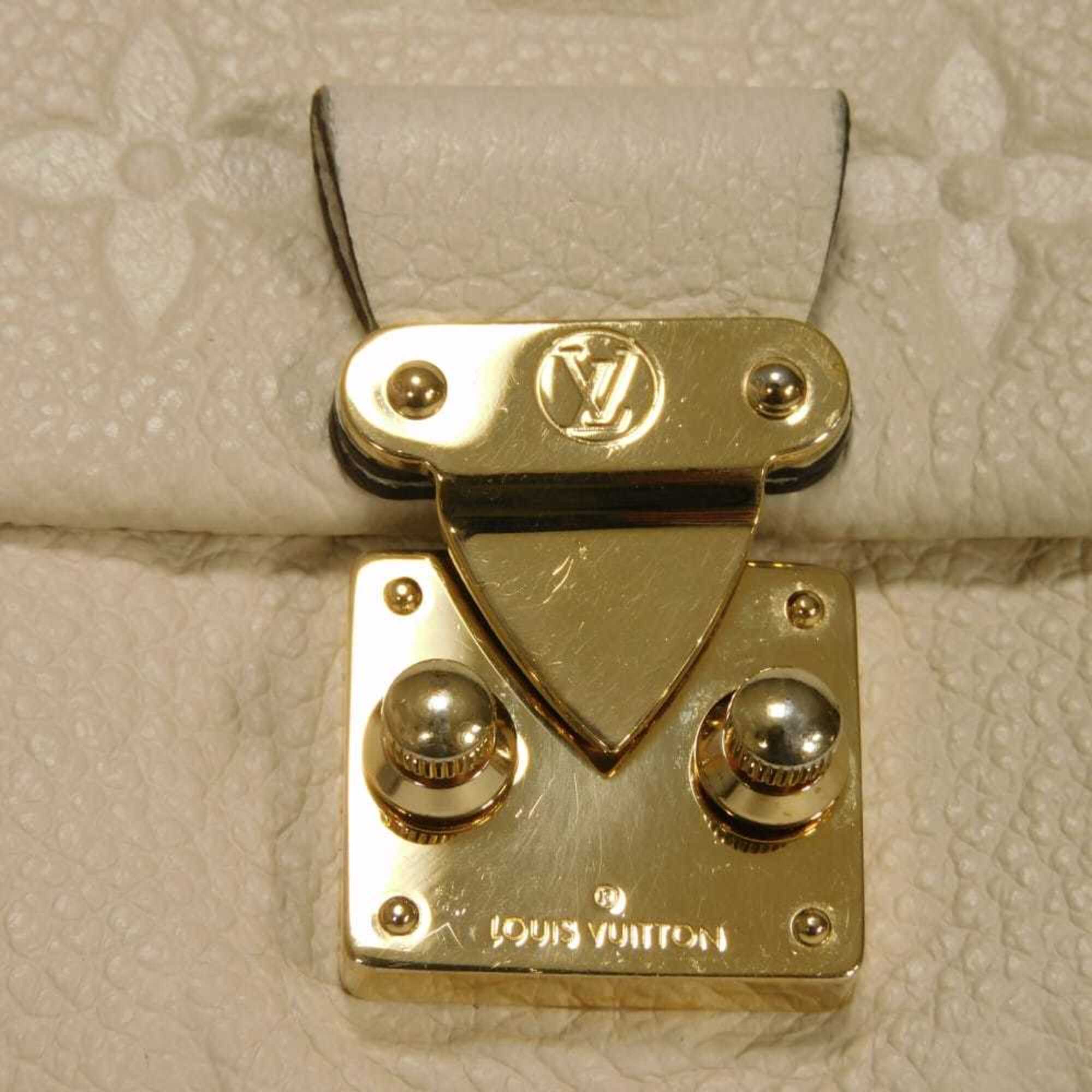 Louis Vuitton Monogram White Monogram Empreinte Leather Wallet (Tri-Fold) (Pre-Owned)