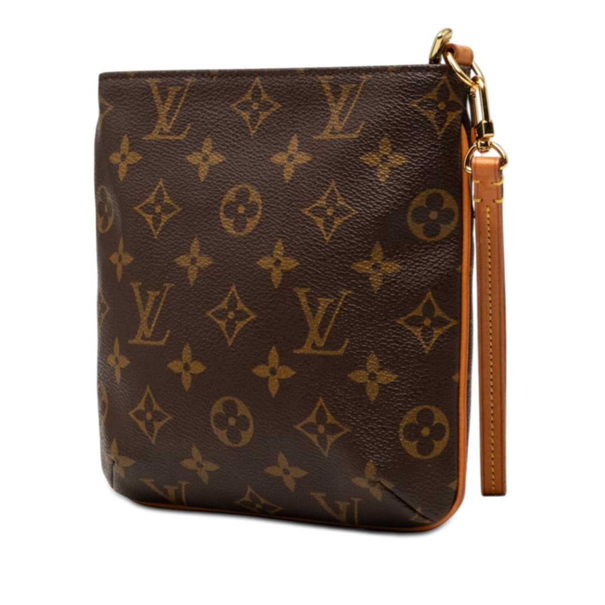 Louis Vuitton Brown Pvc Leather Handbag Pouch (Pre-Owned)
