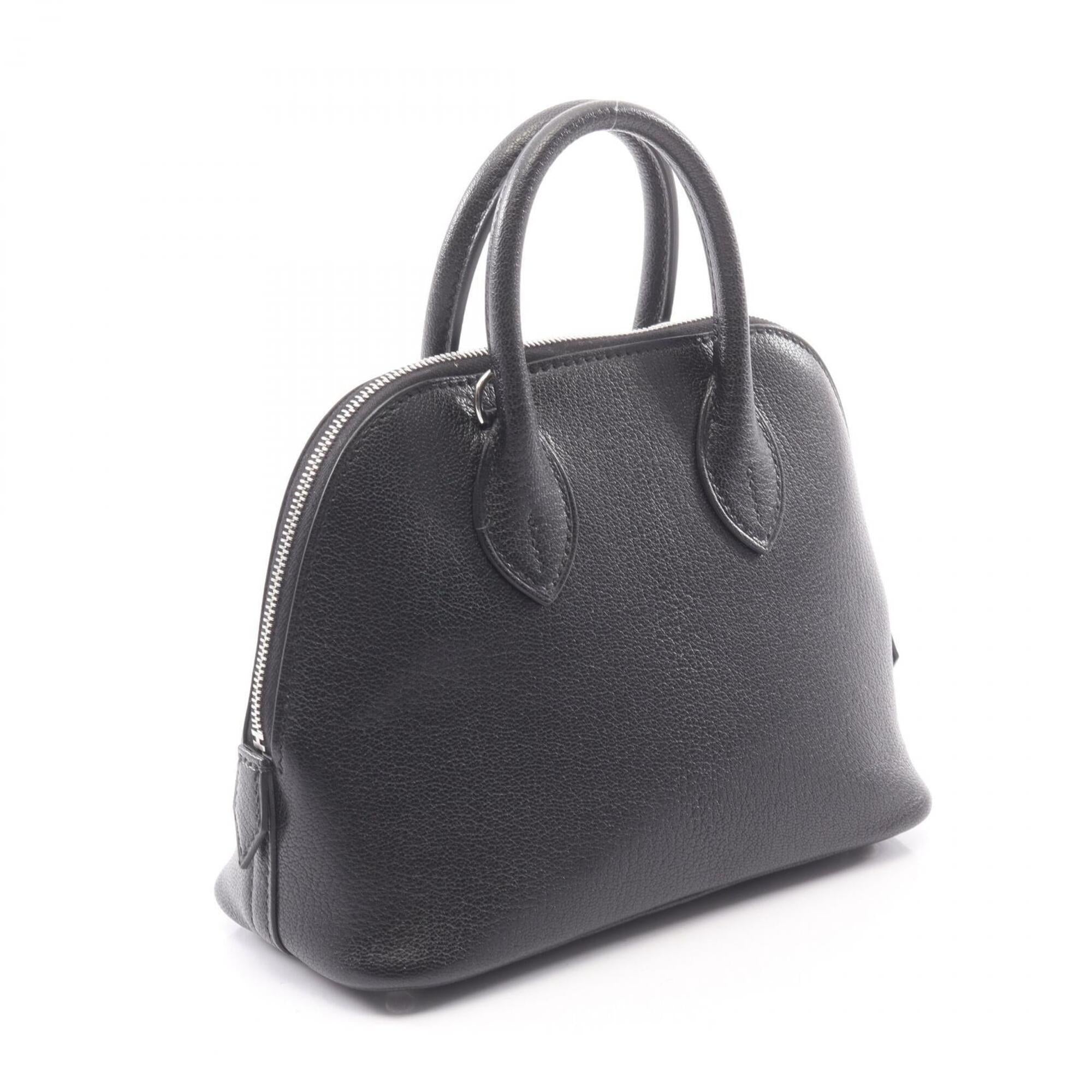 Hermes Black Chevre Leather Leather Handbag (Pre-Owned)