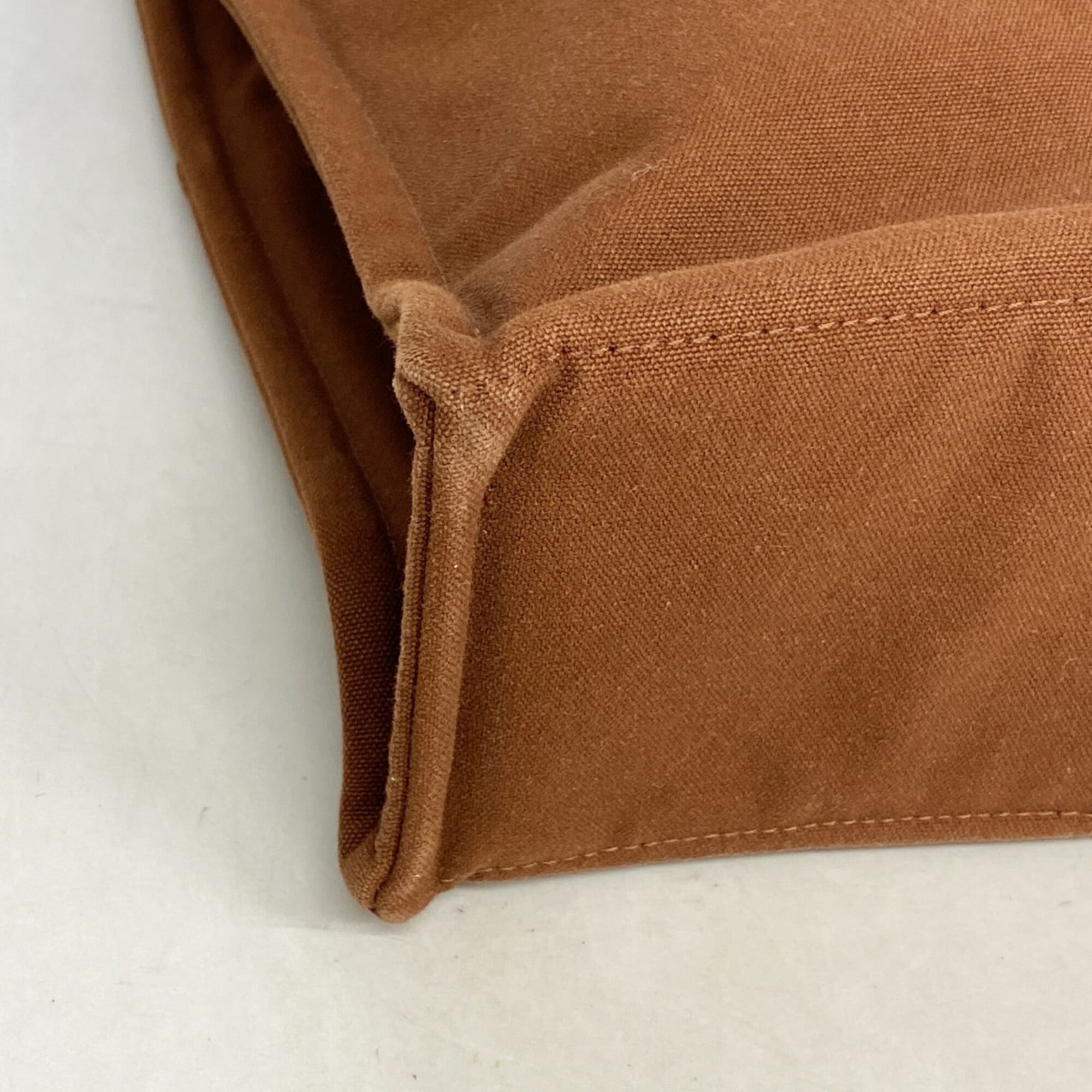 Hermes Brown Canvas Tote Bag (Pre-Owned)