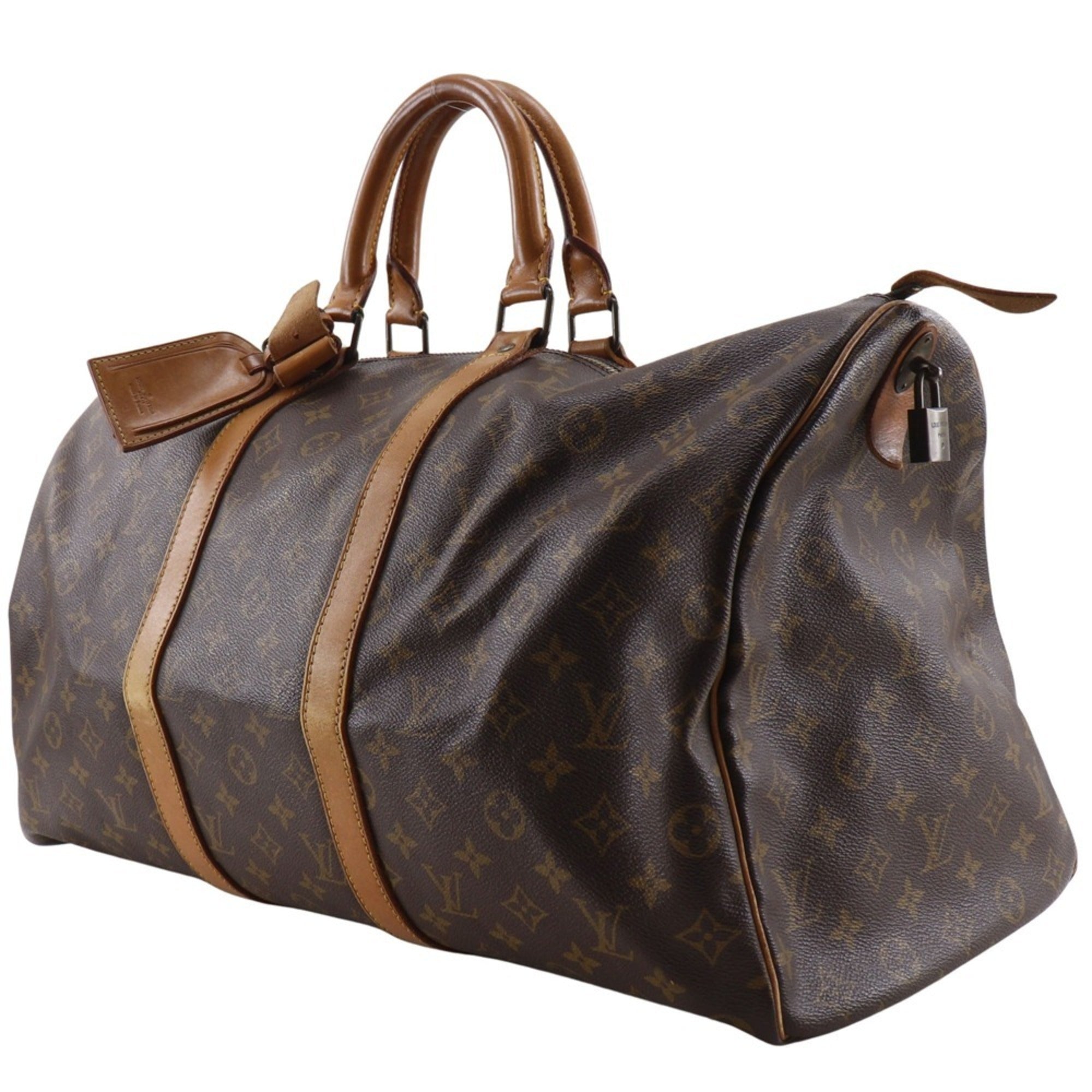 Louis Vuitton Brown Monogram Canvas Boston Bag (Pre-Owned)