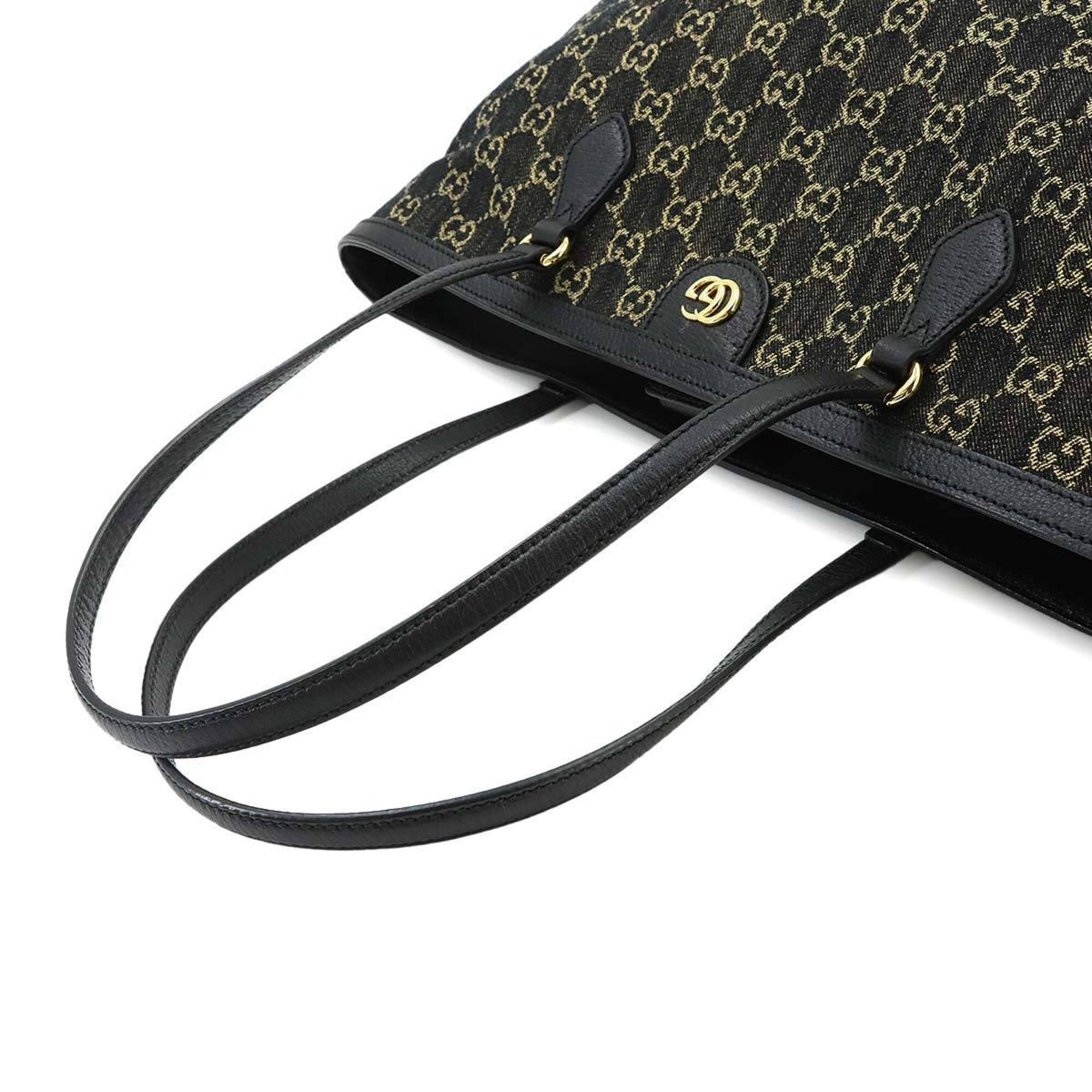 Gucci Ophidia Black Jacquard Handbag Tote Bag (Pre-Owned)