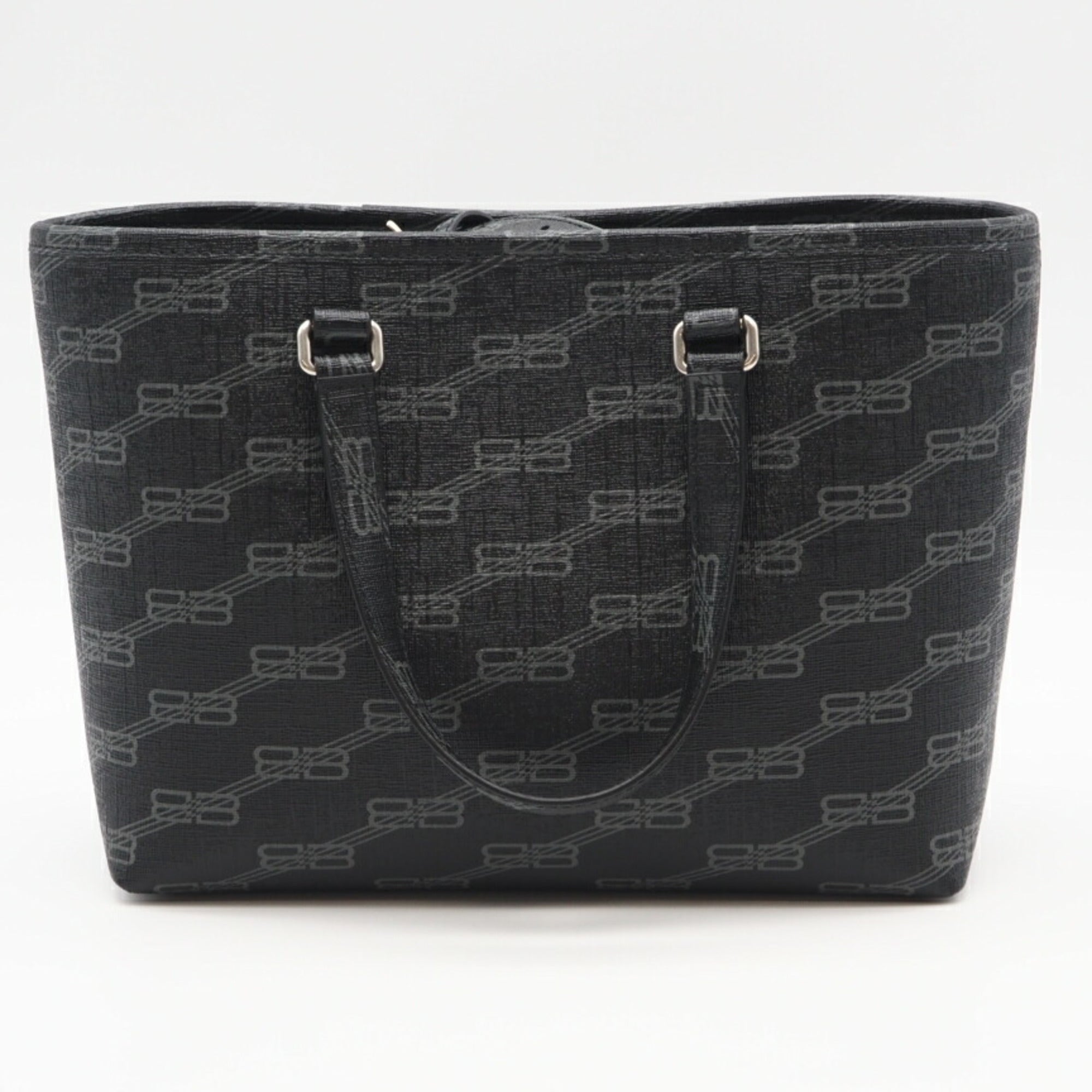 Balenciaga Black Gray Coated Canvas Tote Bag (Pre-Owned)