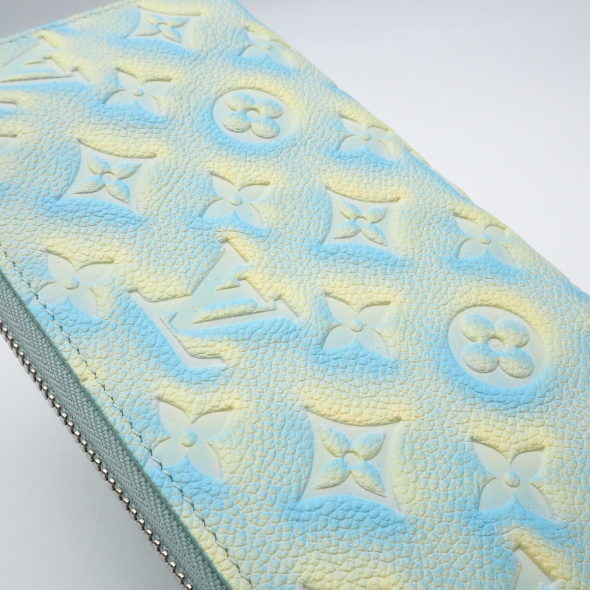 Louis Vuitton Monogram Empreinte Blue Yellow Long Wallet (Bi-Fold) (Pre-Owned)