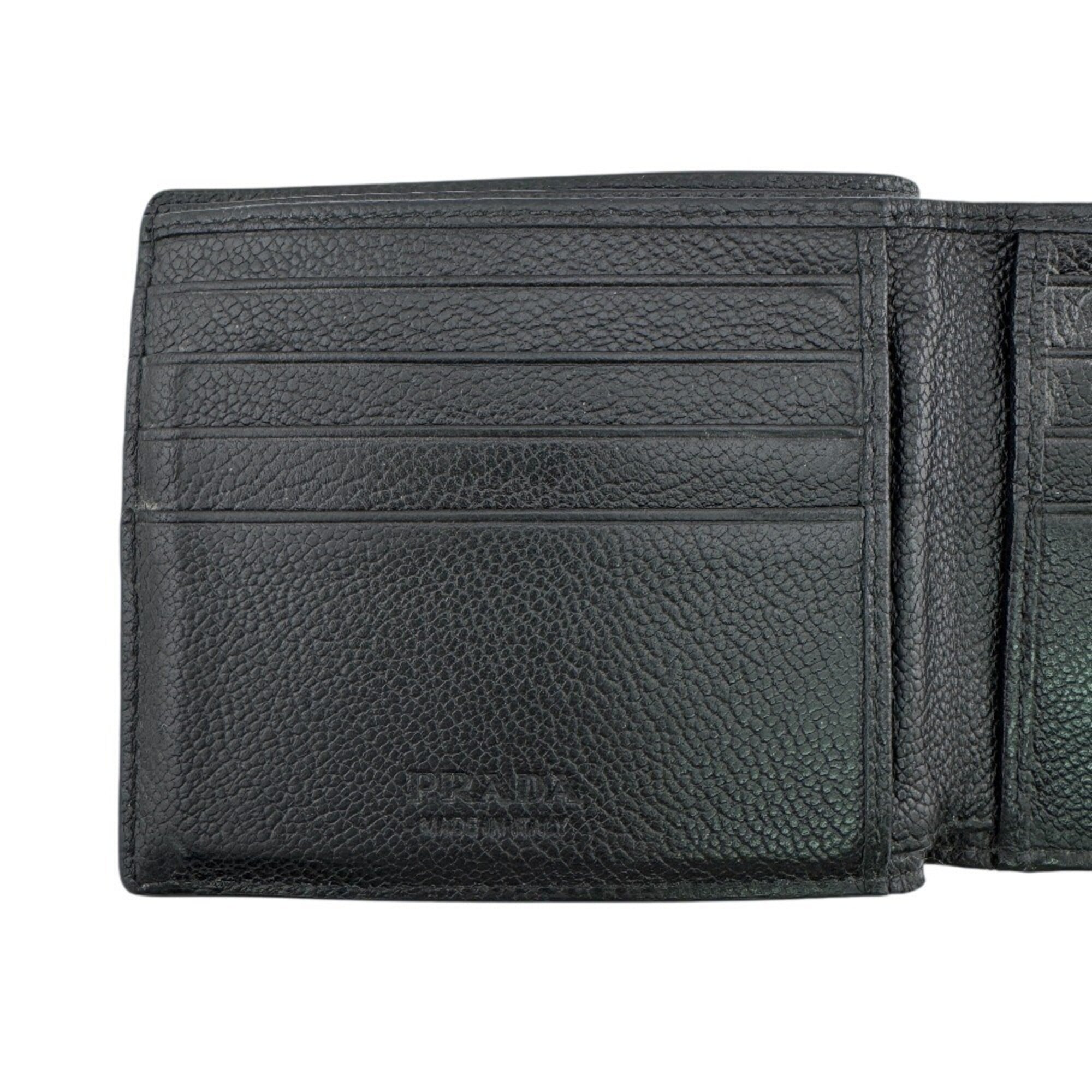 Prada Saffiano Black Leather Wallet (Bi-Fold) (Pre-Owned)