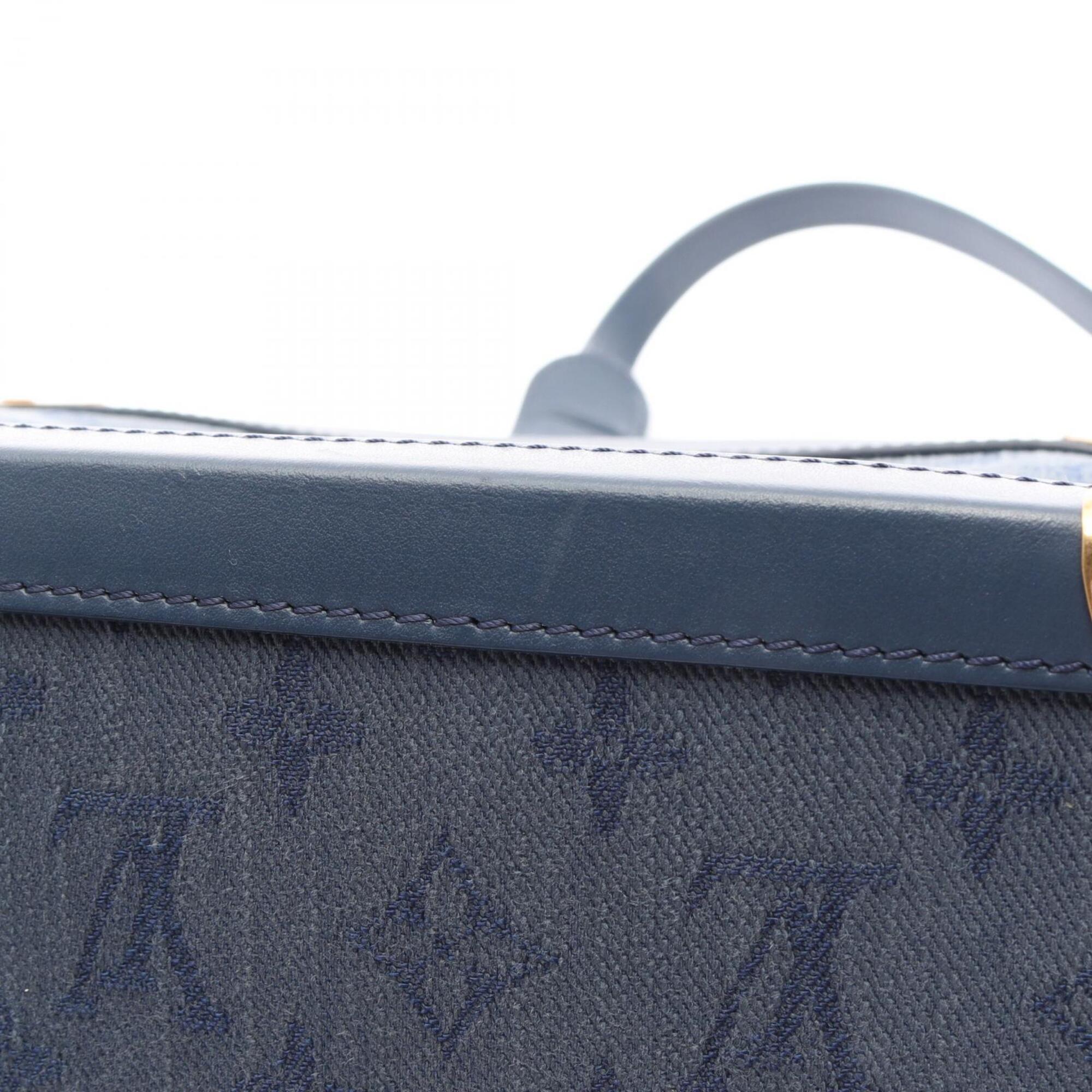 Louis Vuitton Blue Navy Monogram Denim Handbag Shoulder Bag (Pre-Owned)