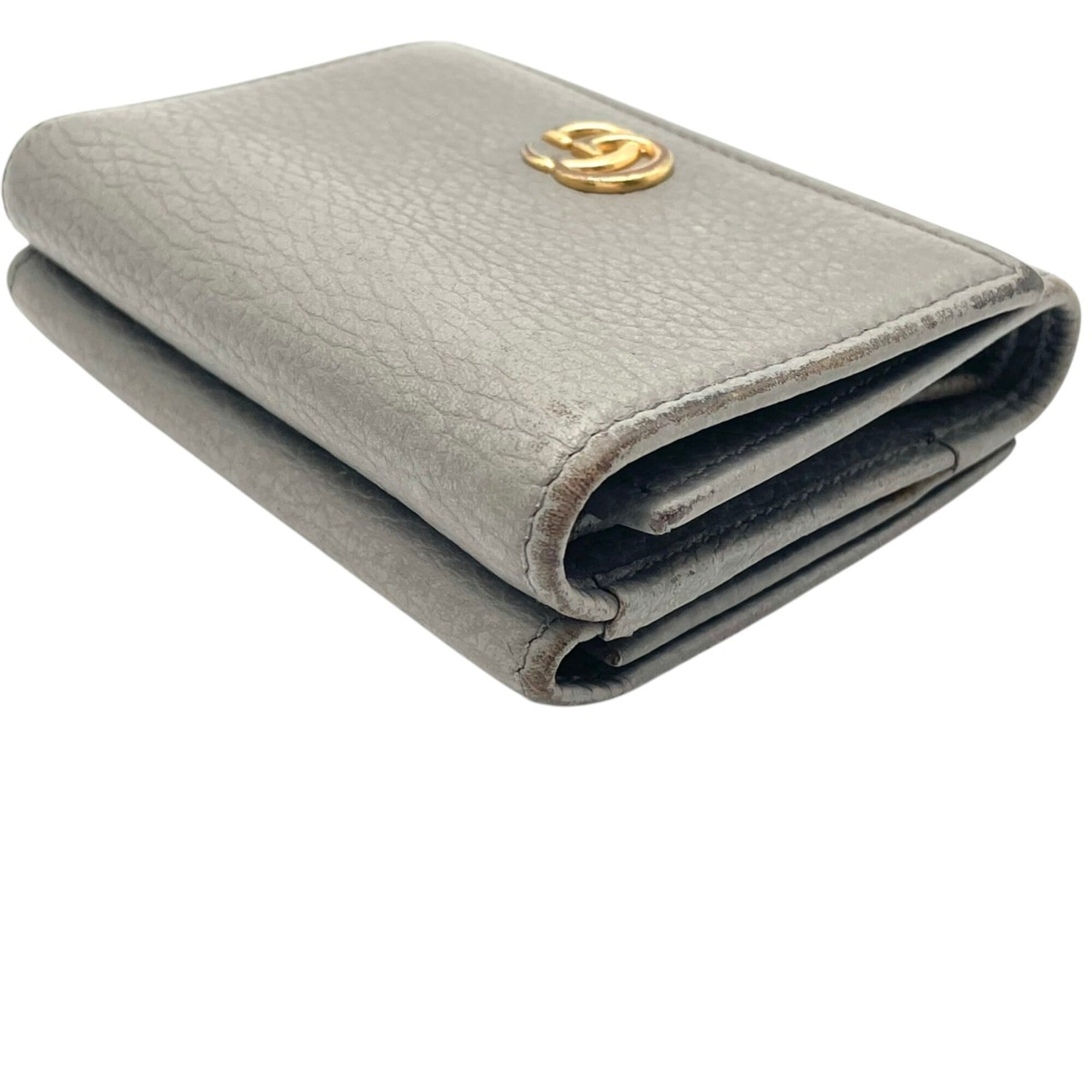 Gucci Gray Leather Wallet (Tri-Fold) (Pre-Owned)