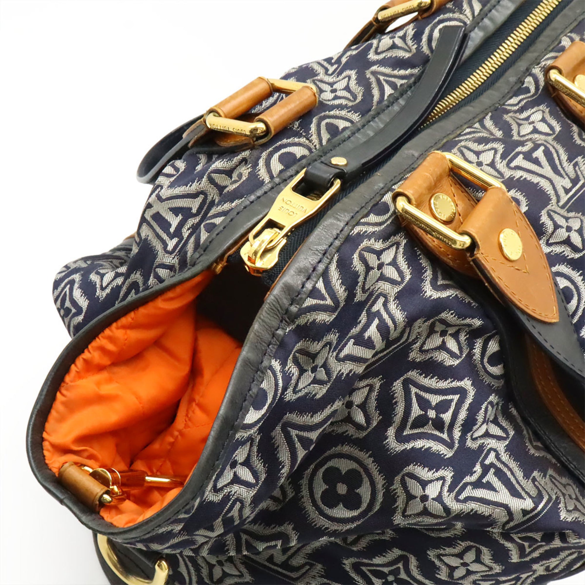 Louis Vuitton Nylon Leather Shoulder Bag Tote Bag (Pre-Owned)