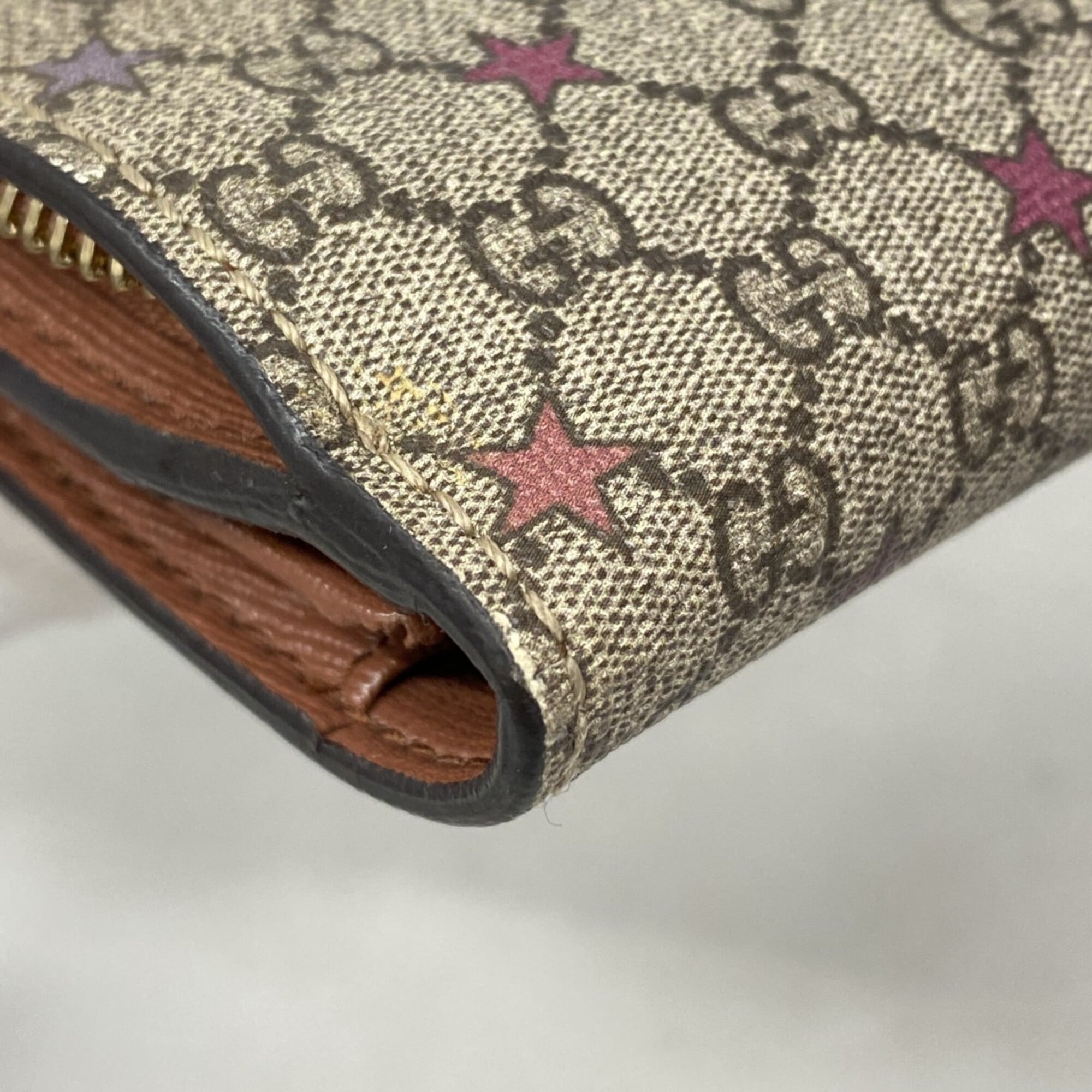 Gucci Brown Pvc Long Wallet (Bi-Fold) (Pre-Owned)