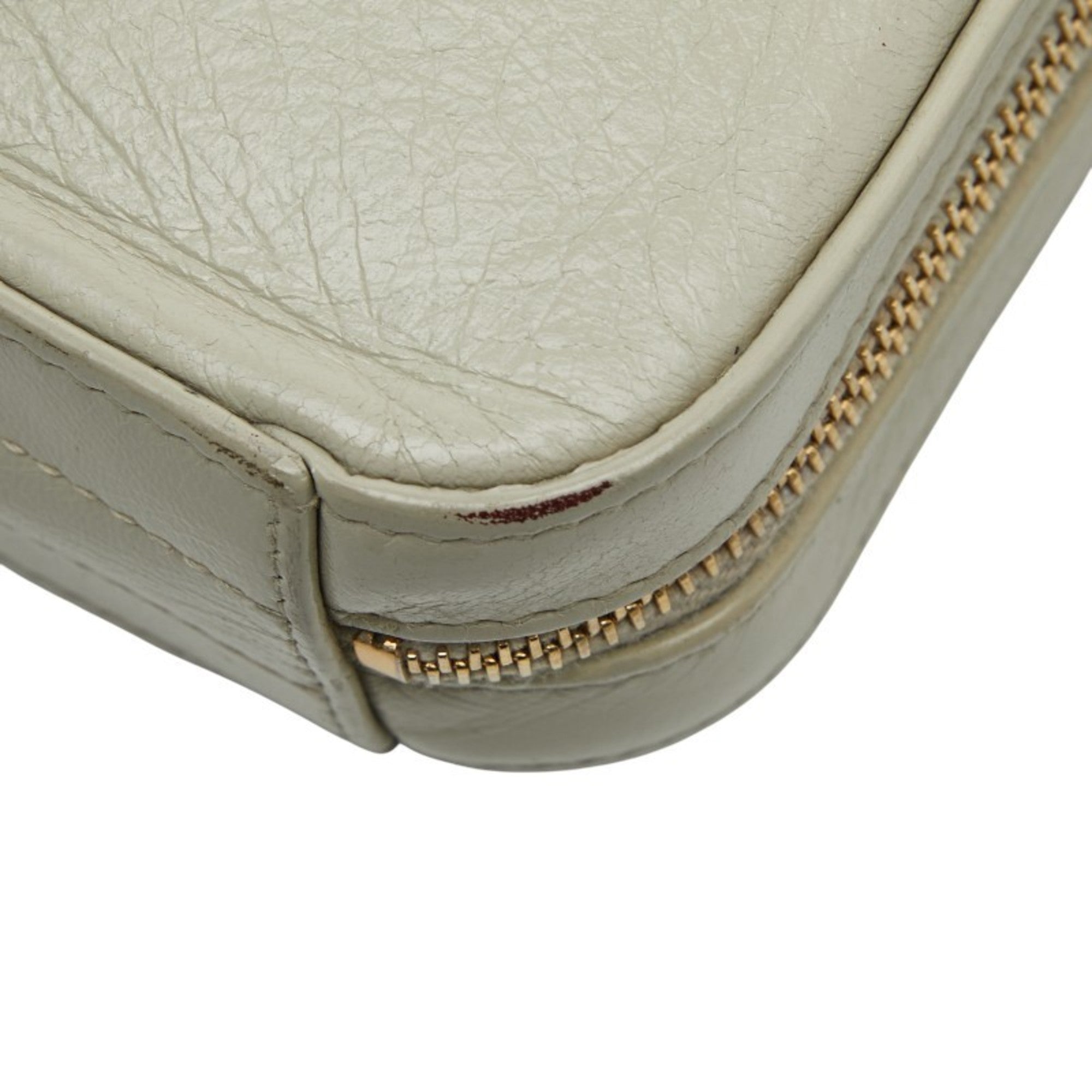 Saint Laurent White Leather Fanny Pack (Pre-Owned)