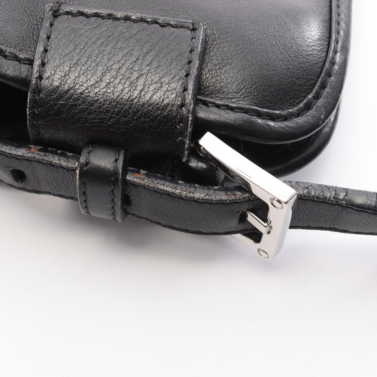 Loewe Black Leather Handbag Shoulder Bag (Pre-Owned)