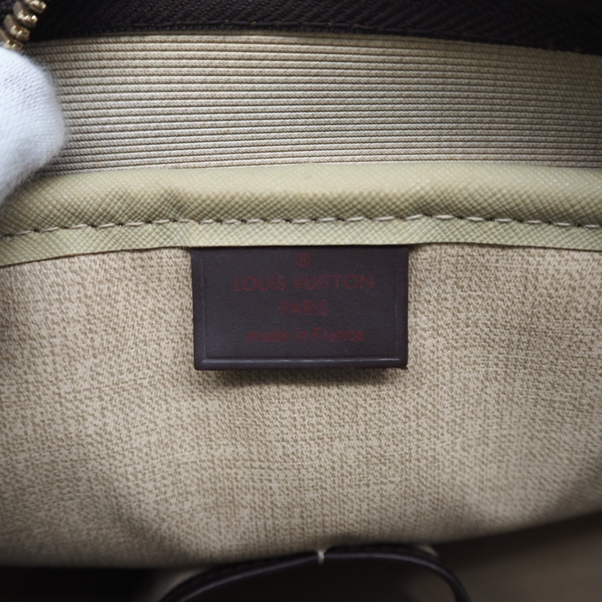 Louis Vuitton Brown Damier Canvas Ebene Coated Canvas Leather Handbag (Pre-Owned)
