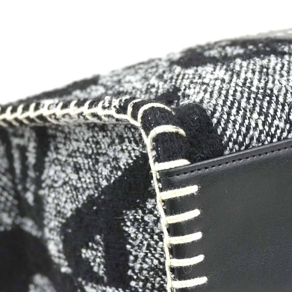 Marc Jacobs Black Polyester Leather Handbag Shoulder Bag Tote Bag (Pre-Owned)