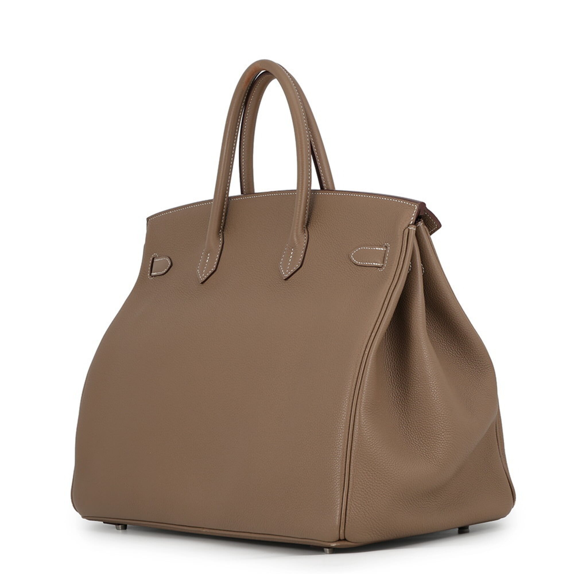 Hermes Etoupe Gray Togo Leather Handbag (Pre-Owned)