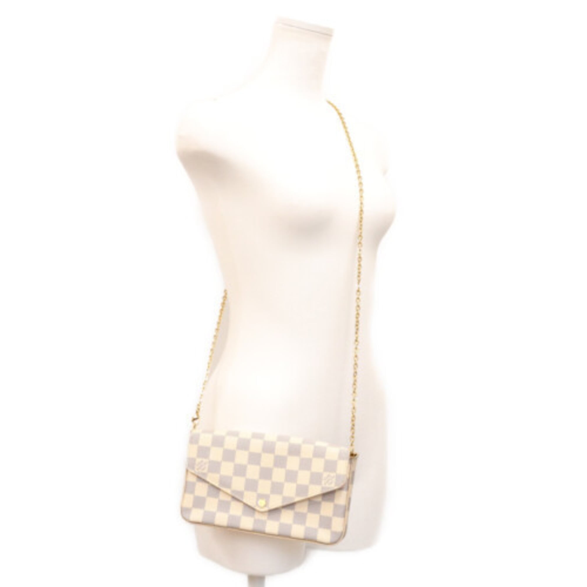 Louis Vuitton Ivory Damier Azur Shoulder Bag (Pre-Owned)