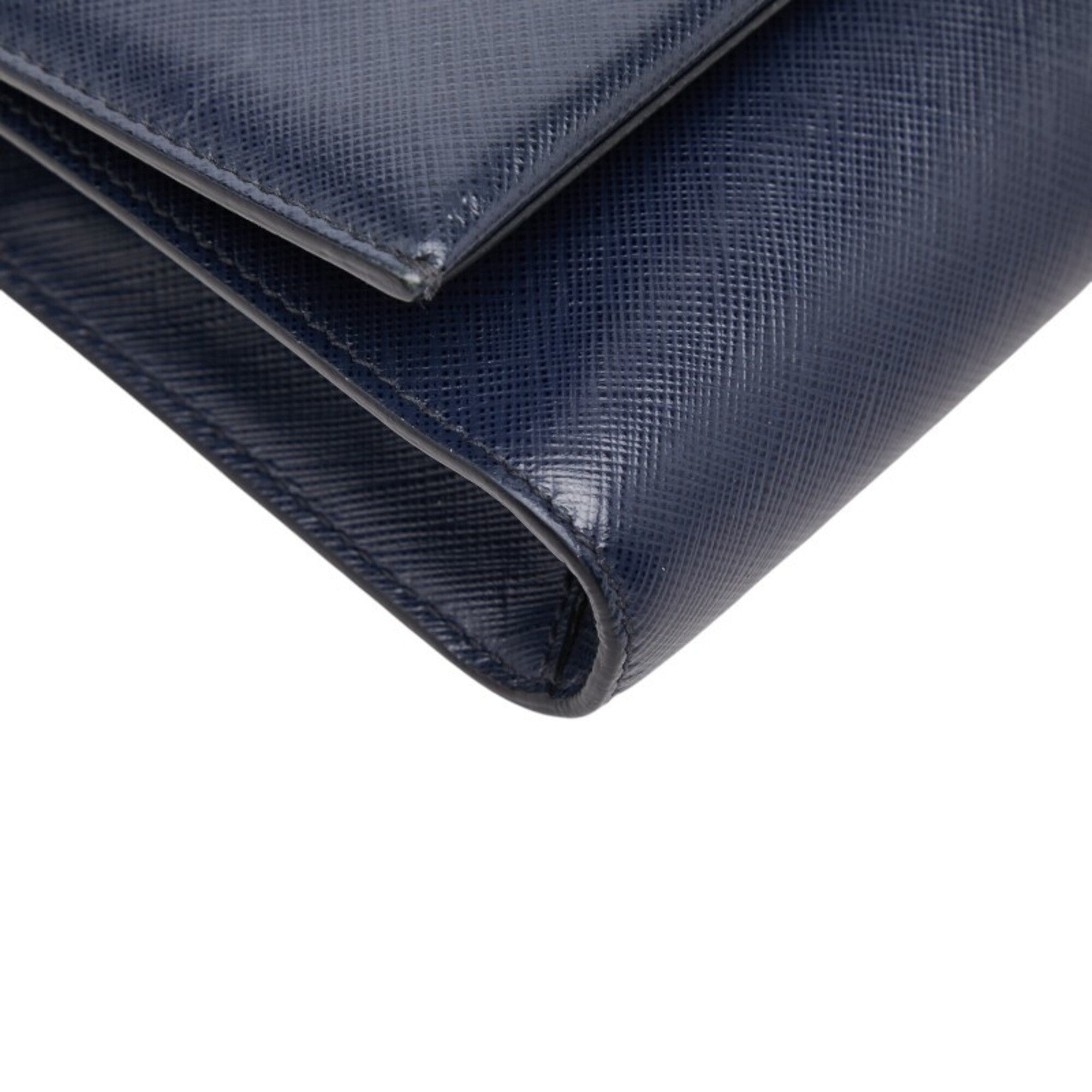Salvatore Ferragamo Navy Leather Shoulder Bag (Pre-Owned)