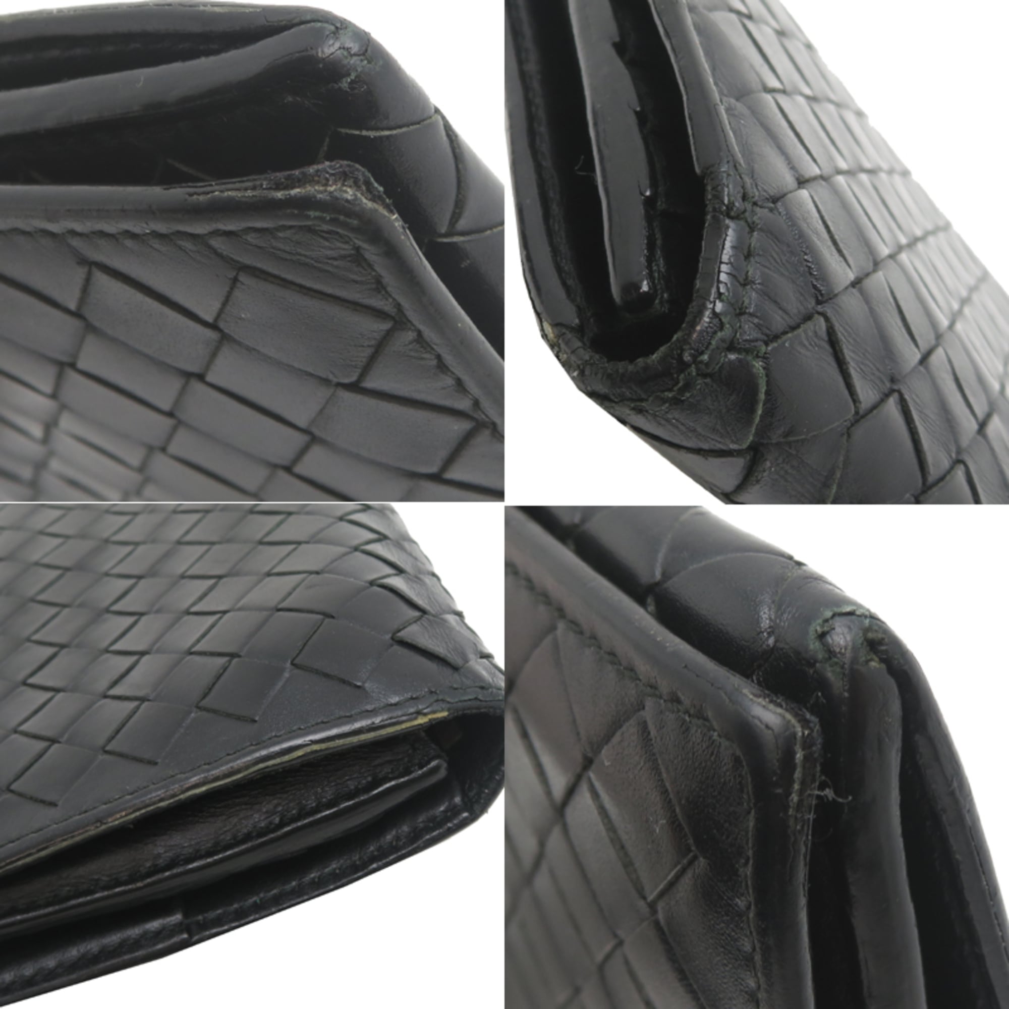 Bottega Veneta Black Leather Wallet (Bi-Fold) (Pre-Owned)