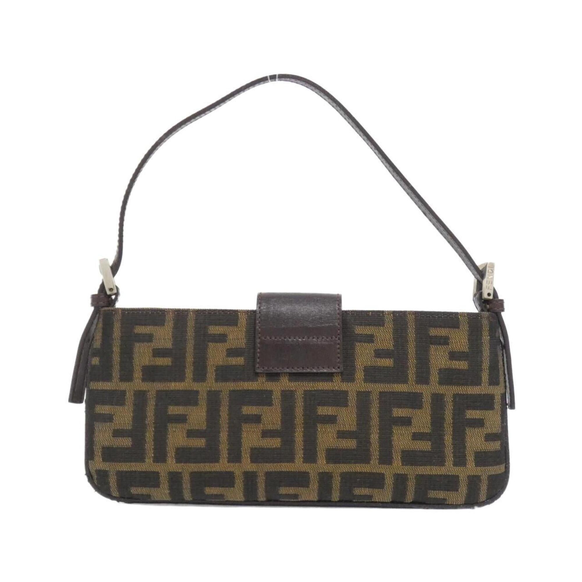 Fendi Brown Canvas Shoulder Bag (Pre-Owned)