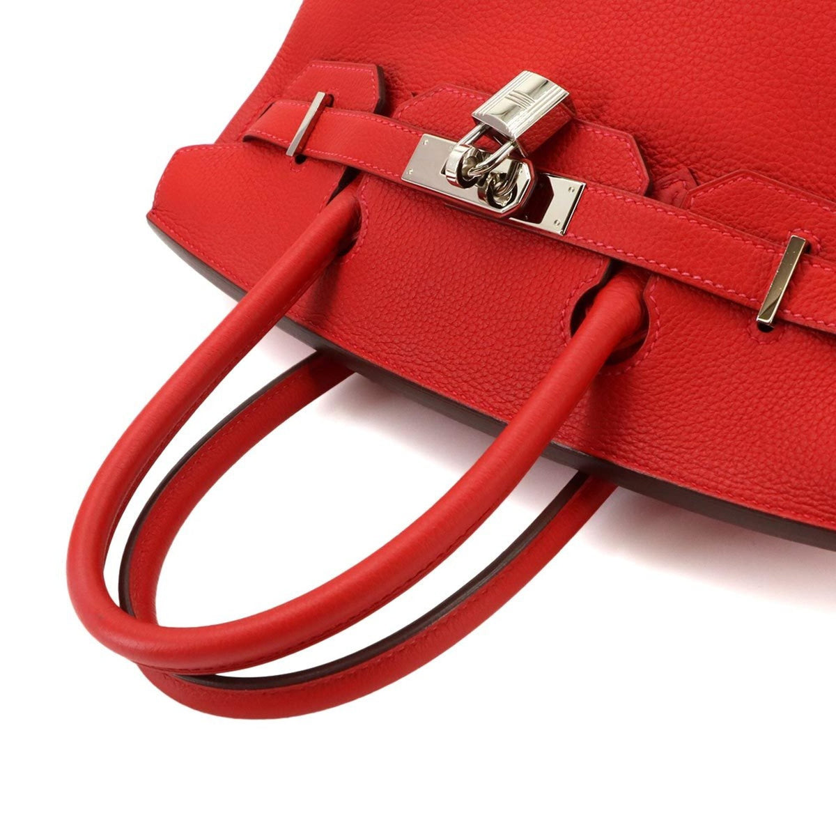 Hermes Red Color Togo Leather Handbag (Pre-Owned)