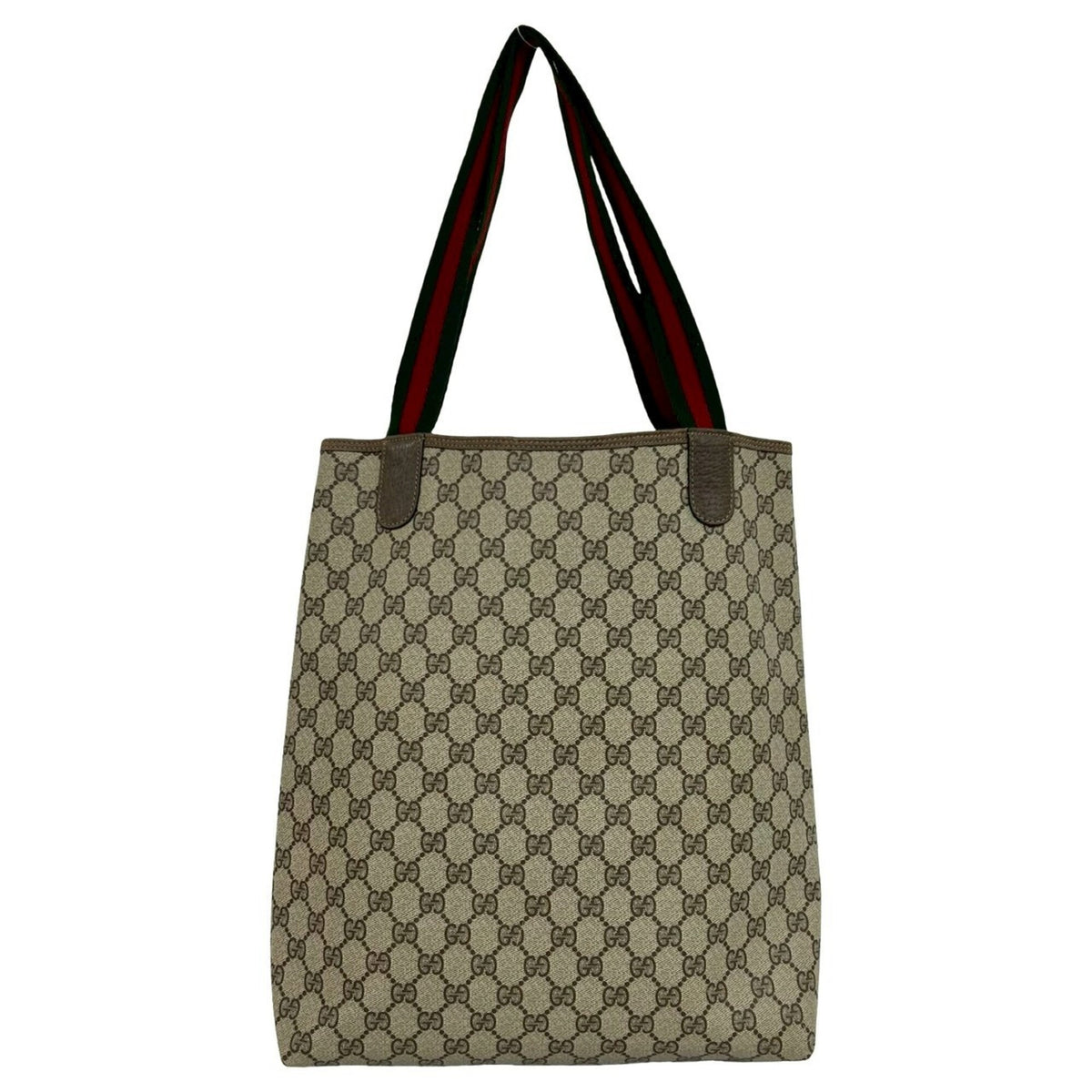 Gucci Brown Pvc Leather Handbag Tote Bag (Pre-Owned)