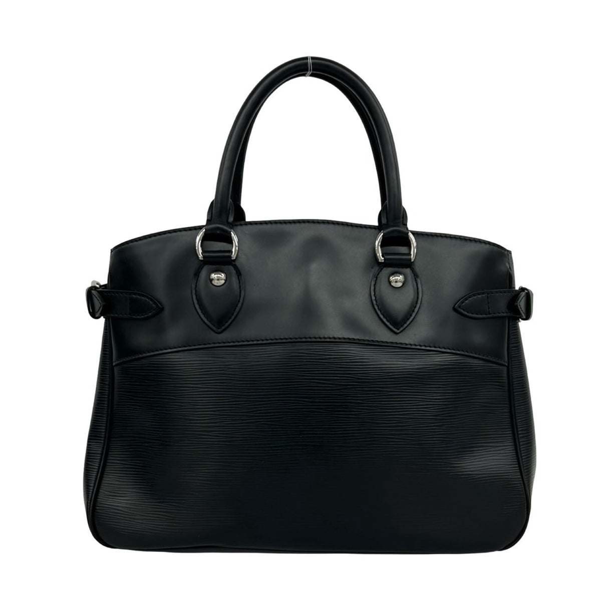 Louis Vuitton Black Leather Boston Bag Handbag Tote Bag (Pre-Owned)